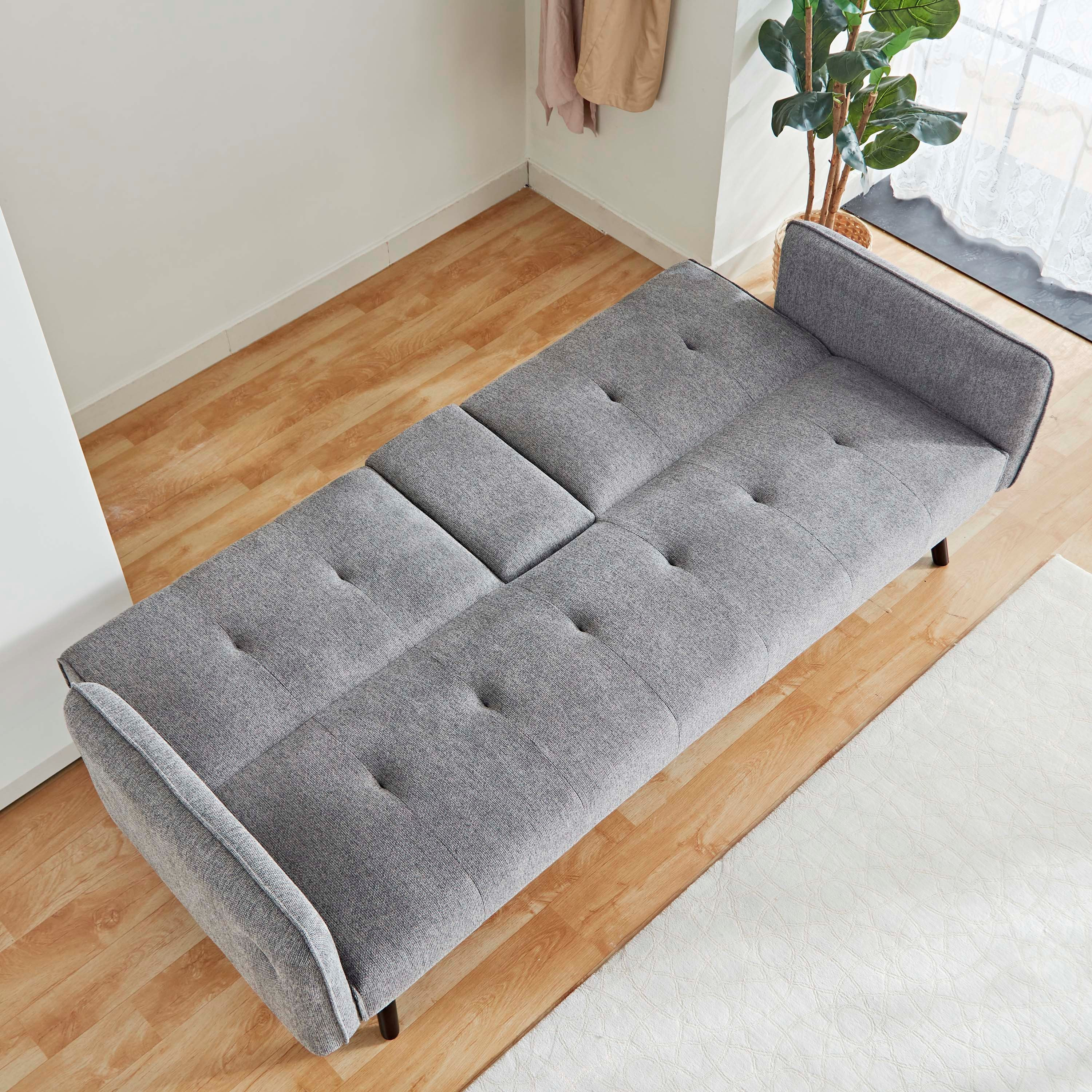 كنبة سرير قماش 3 مقاعد مع حامل أكواب وشاحن يو إس بي من دالتون-hbxfurniture-sofasandarmchairs-sofabeds-image-5