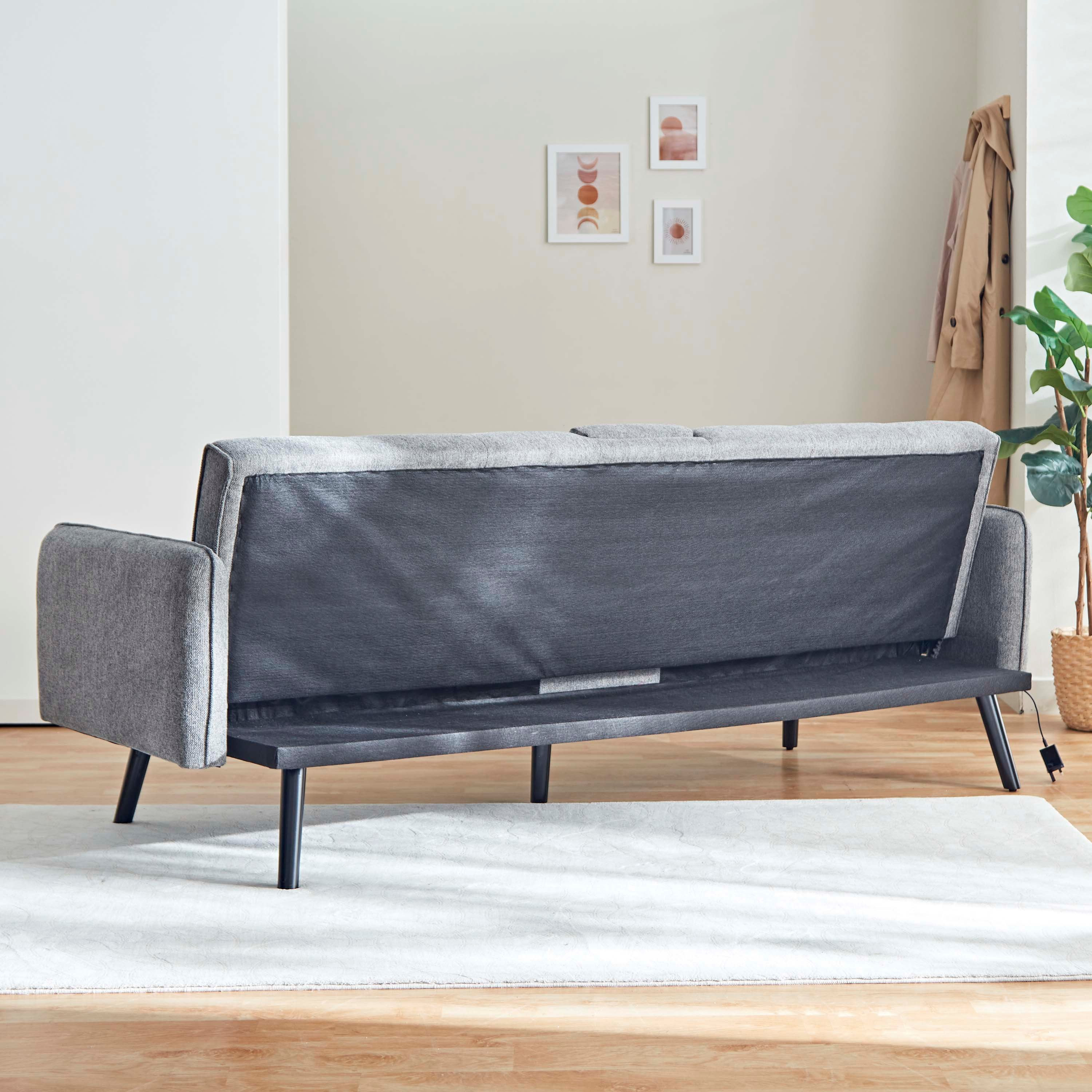 كنبة سرير قماش 3 مقاعد مع حامل أكواب وشاحن يو إس بي من دالتون-hbxfurniture-sofasandarmchairs-sofabeds-image-6