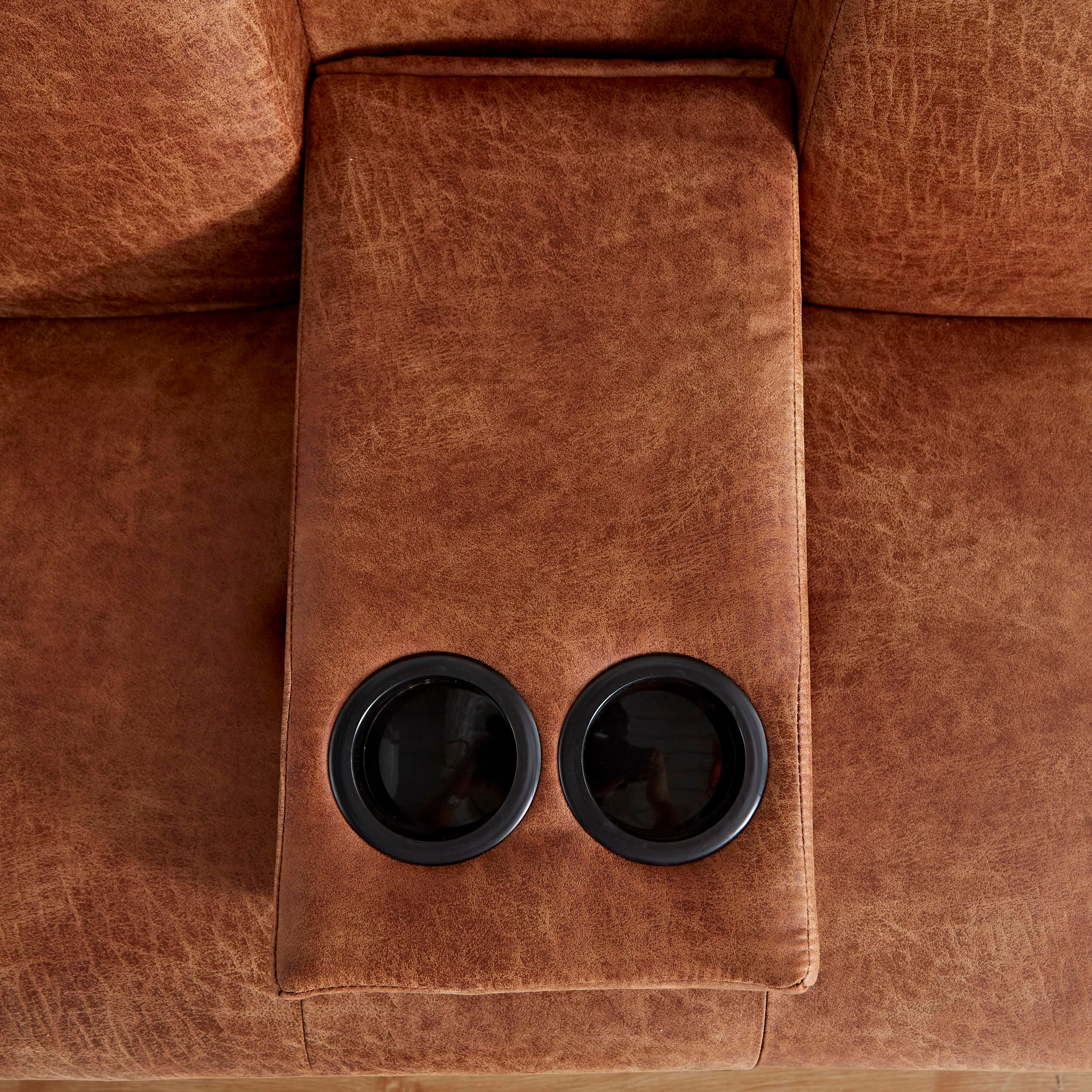 كنبة سرير جلد صناعي 3 مقاعد مع حامل أكواب منسدل وشاحن يو إس بي من دالتون-hbxfurniture-sofasandarmchairs-sofabeds-image-8