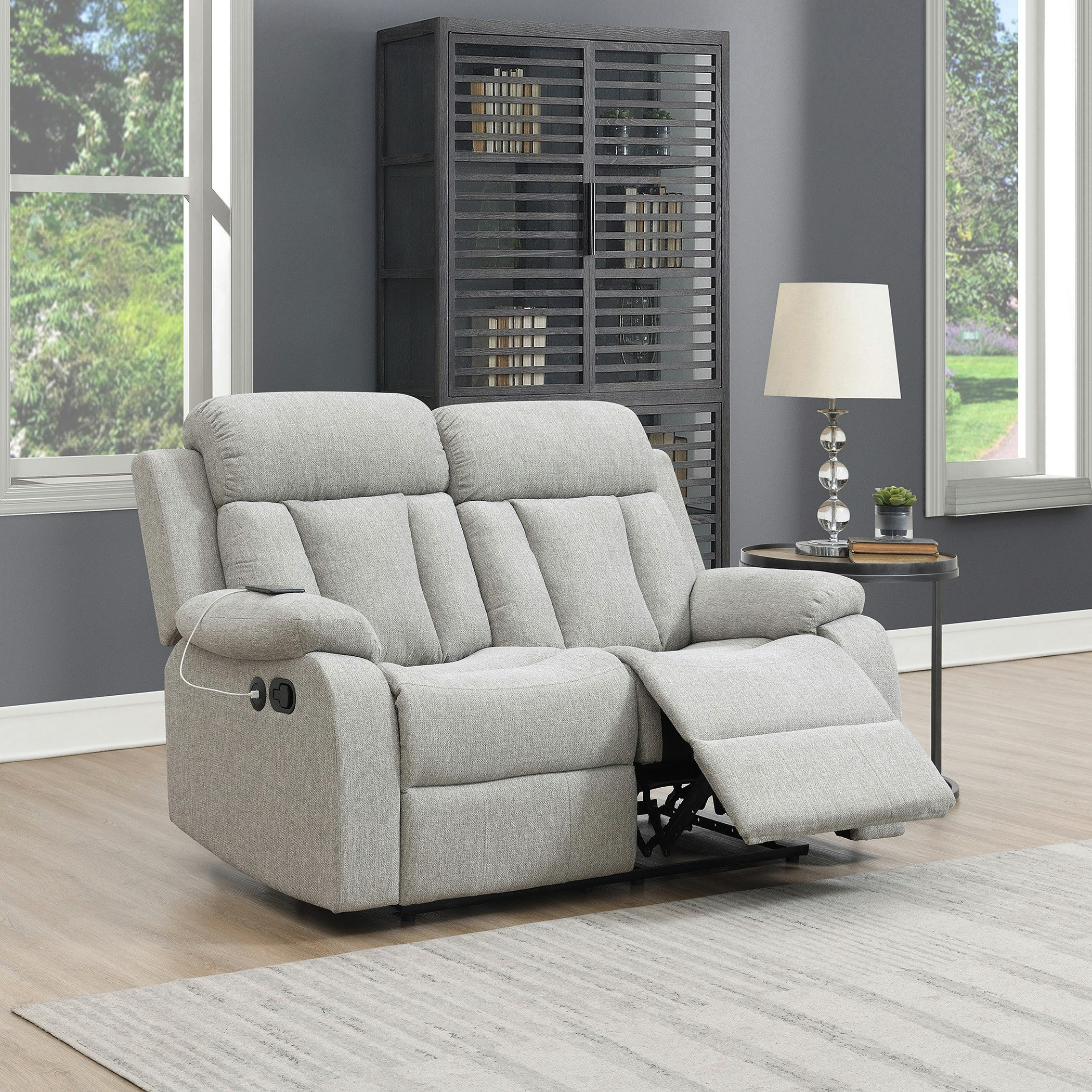 Fabric recliner discount 2 seater sofa