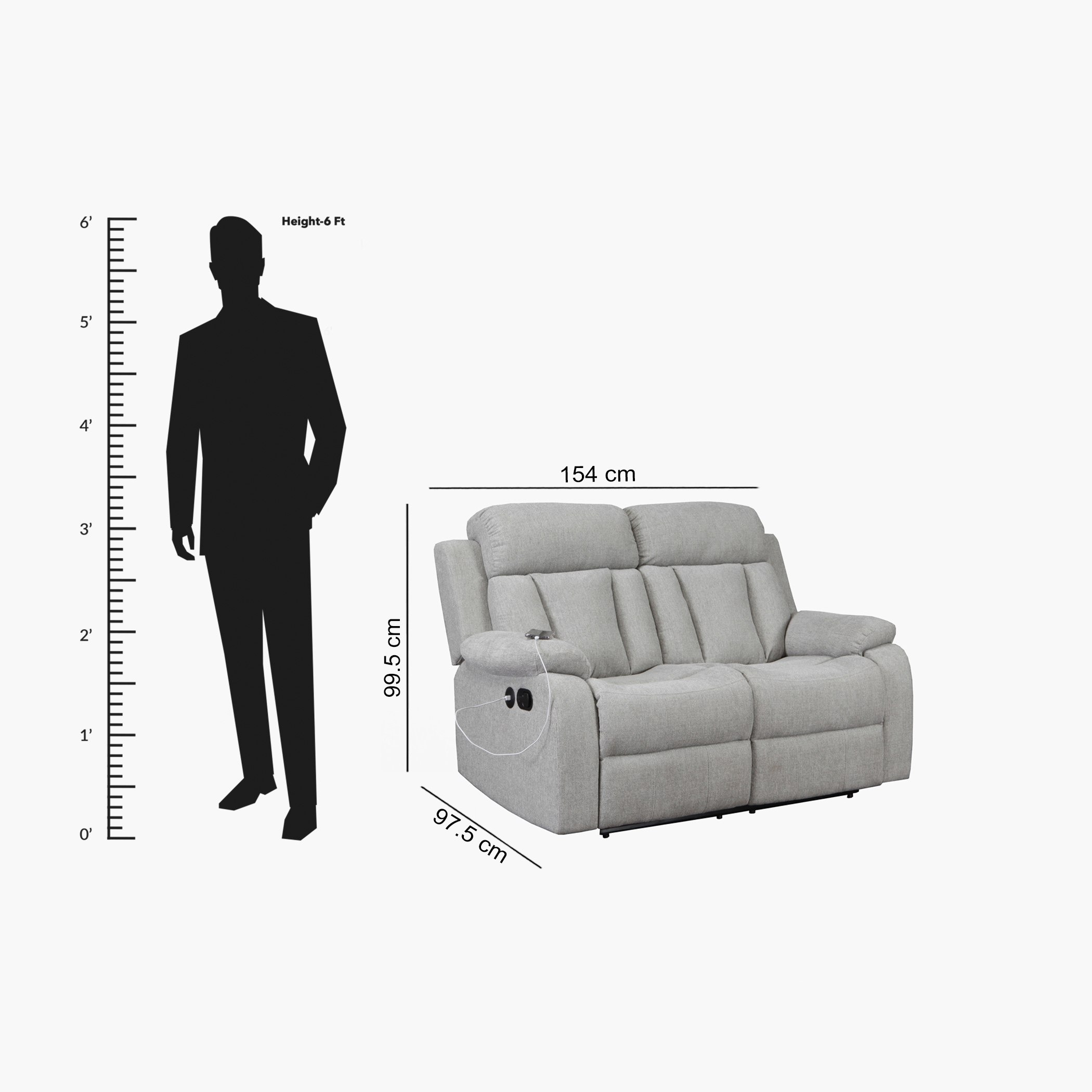 Jade 2-Seater Fabric Recliner Sofa with USB-hbxlivingroom-sofasandarmchairs-sofas-image-14