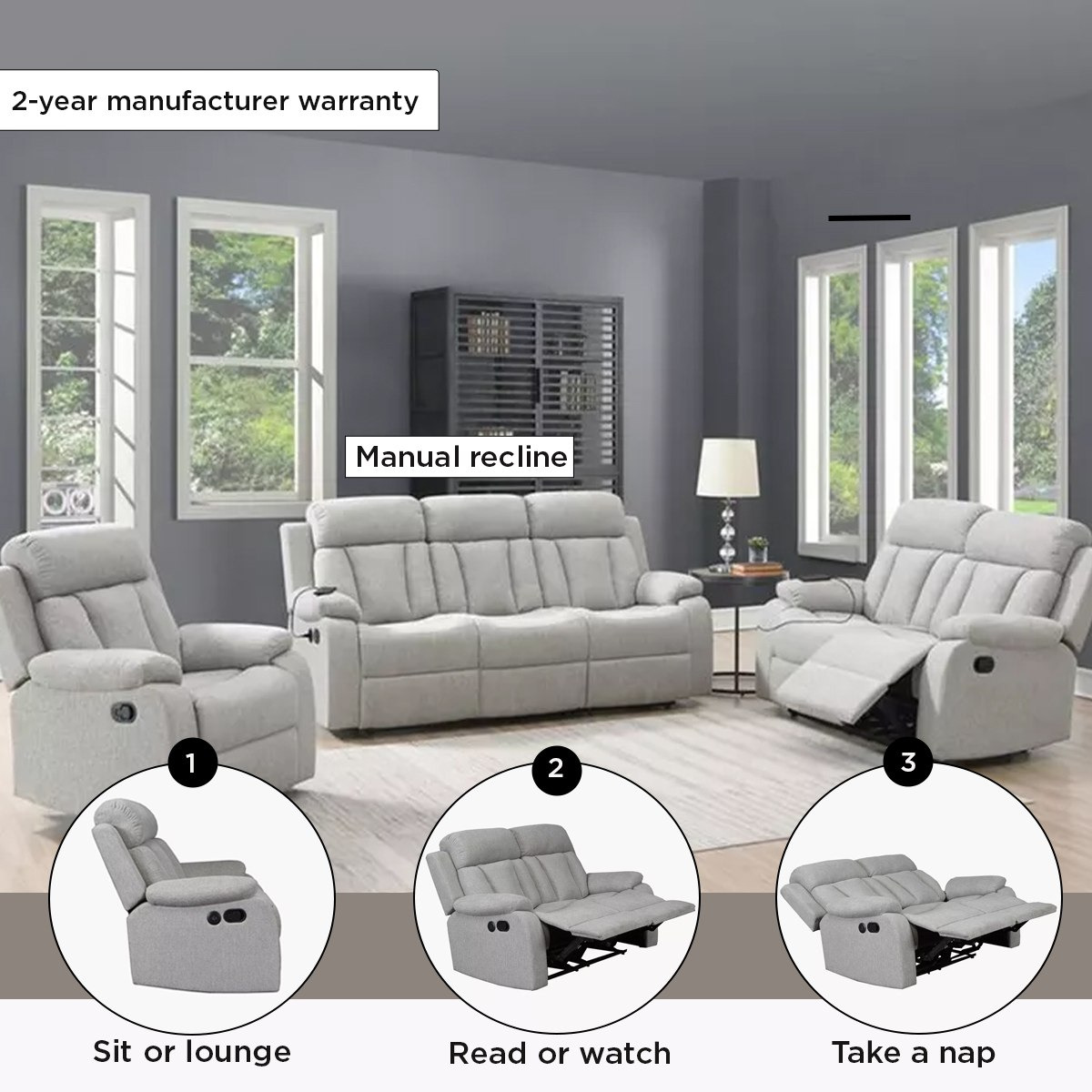 Jade 2-Seater Fabric Recliner Sofa with USB-hbxlivingroom-sofasandarmchairs-sofas-image-6