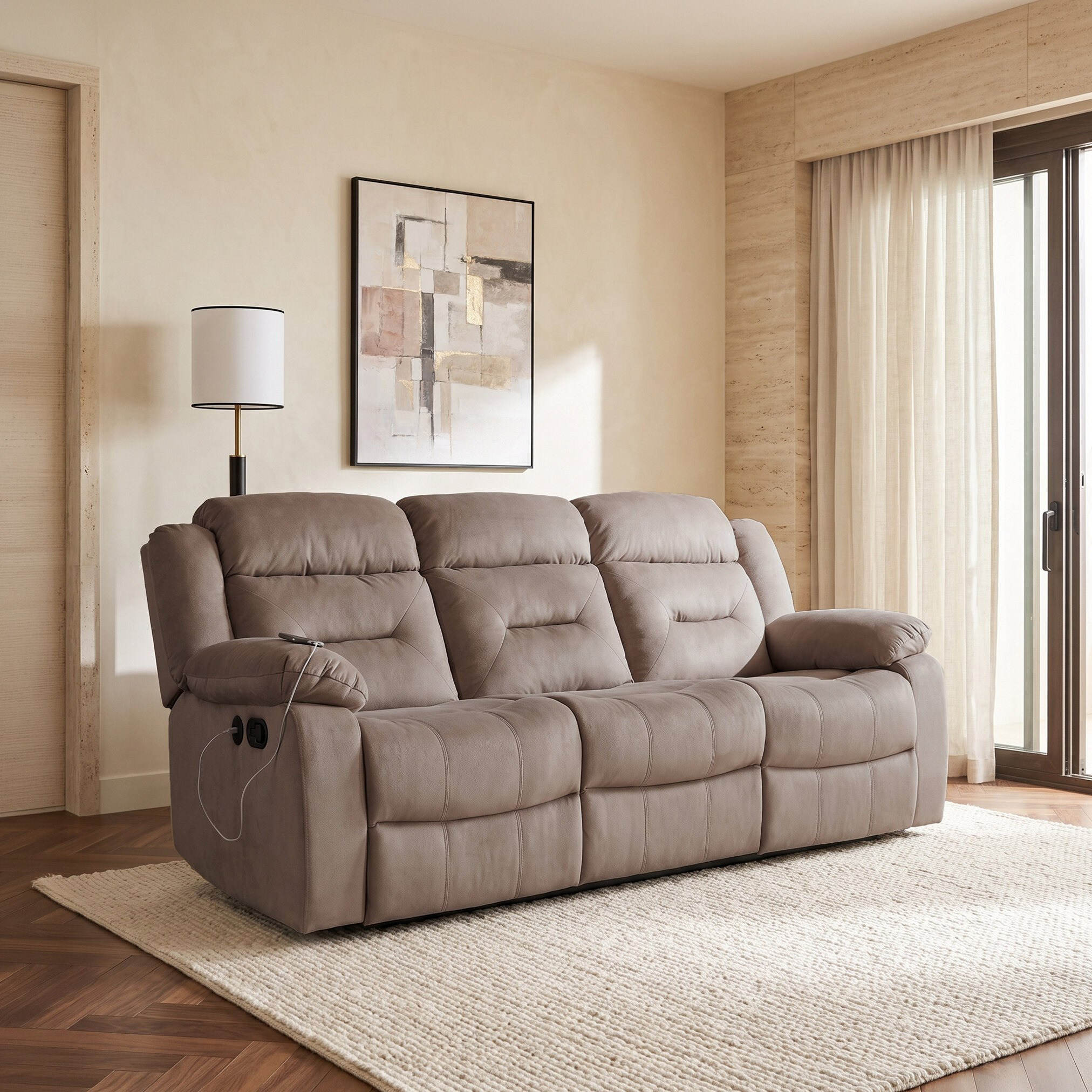 Keith 3-Seater Recliner Sofa with USB-hbxlivingroom-sofasandarmchairs-sofas-image-1