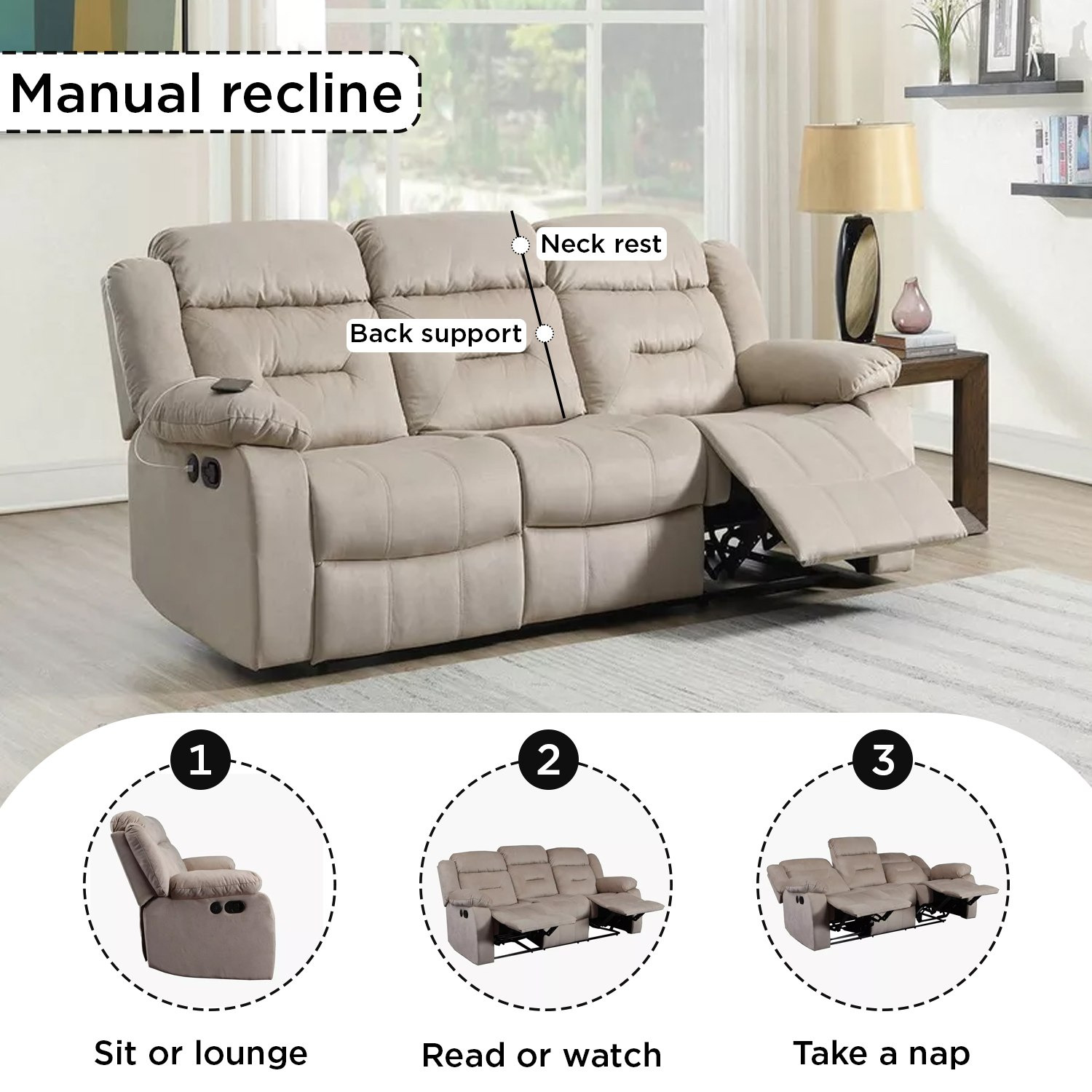 Three 2024 recliner sectional