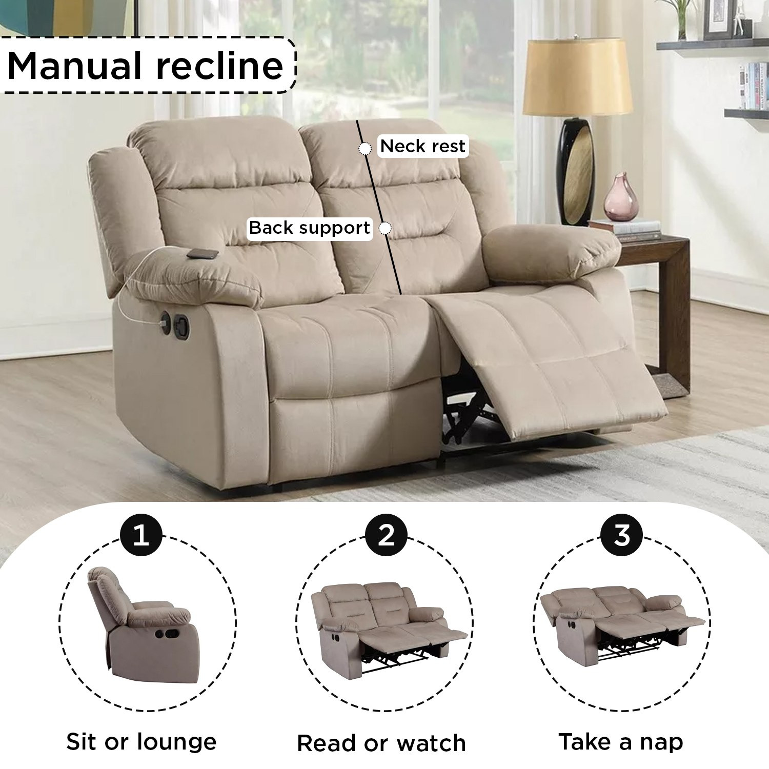 Reclining couch deals and loveseat