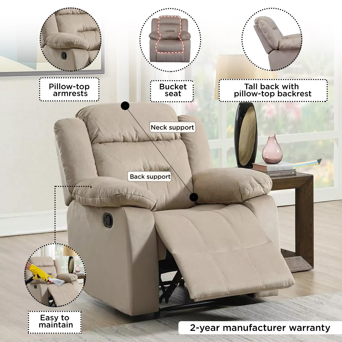 Sofa recliner 2024 1 seater