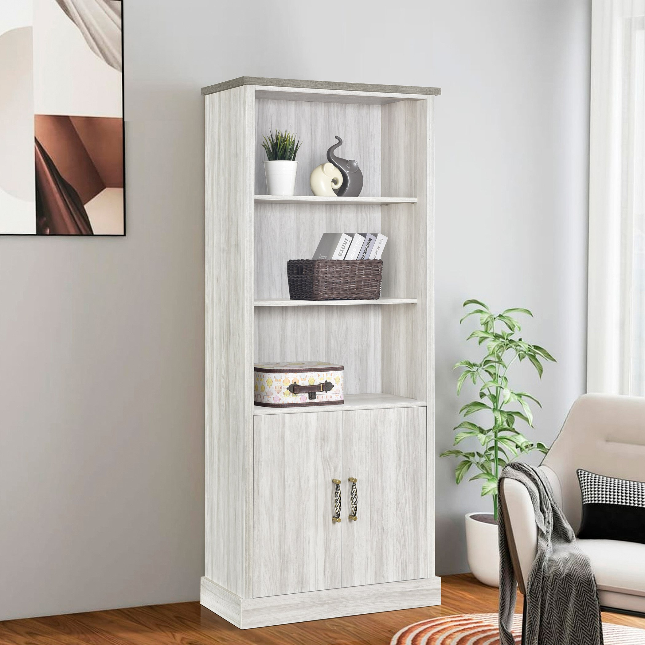 Angelic 2-Door Bookcase-hbxfurniture-office-bookcases-image-2