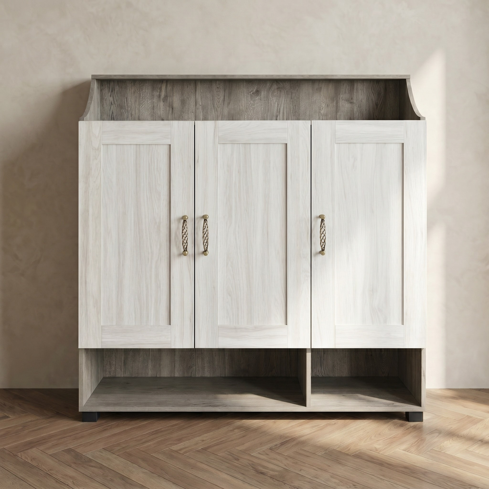 Angelic 26-Pair Shoe Cabinet with 3 Doors-hbxbedroom-shoecabinetsandracks-image-2