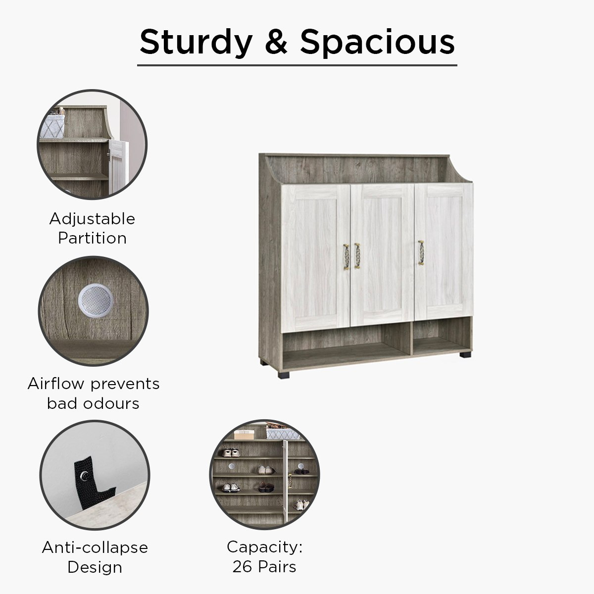 Angelic 26-Pair Shoe Cabinet with 3 Doors-hbxbedroom-shoecabinetsandracks-image-9