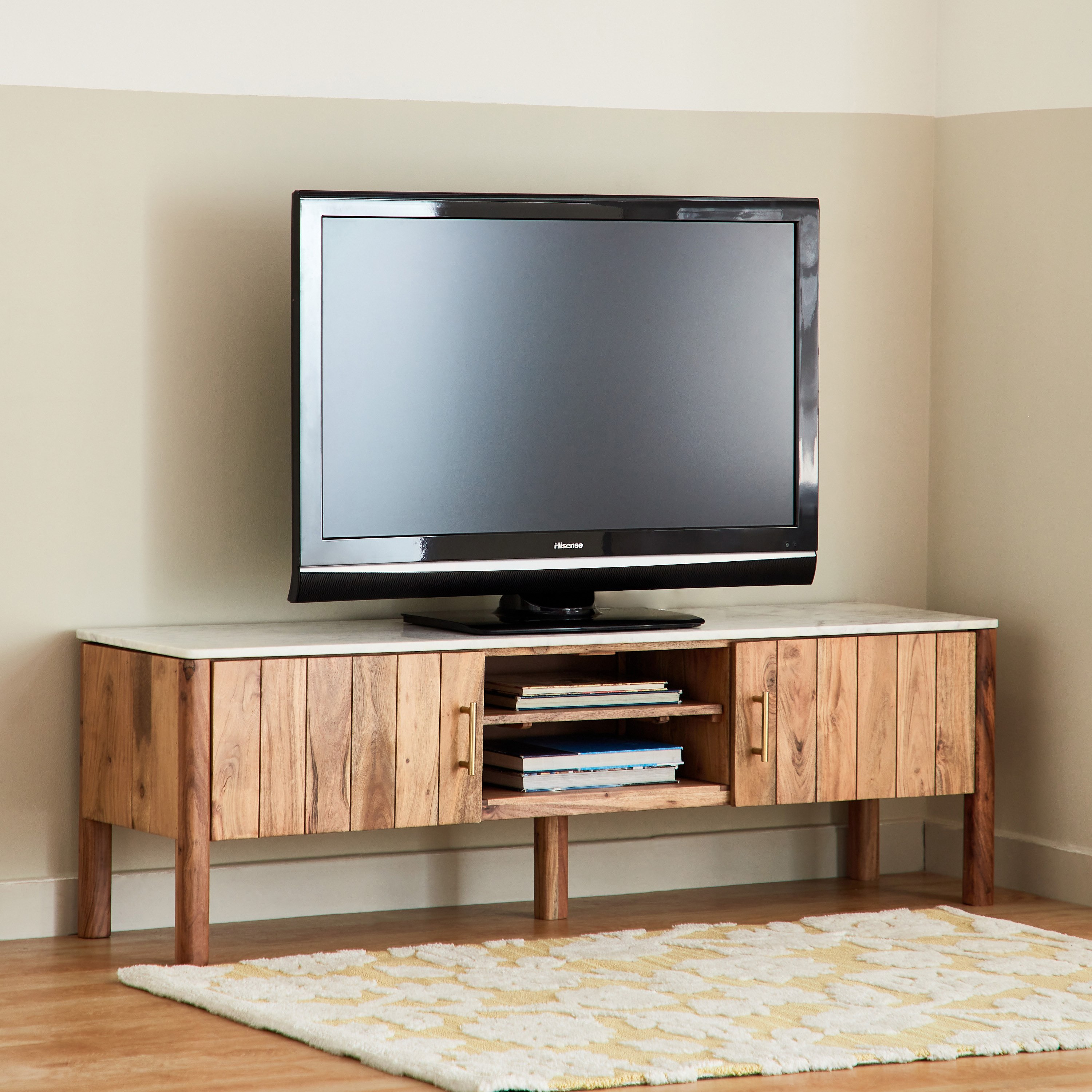 Midtown Marble Top and Solid Wood TV Unit for TVs up to 70 inches-hbxlivingroom-mediaunitsandstorage-tvunits-image-1