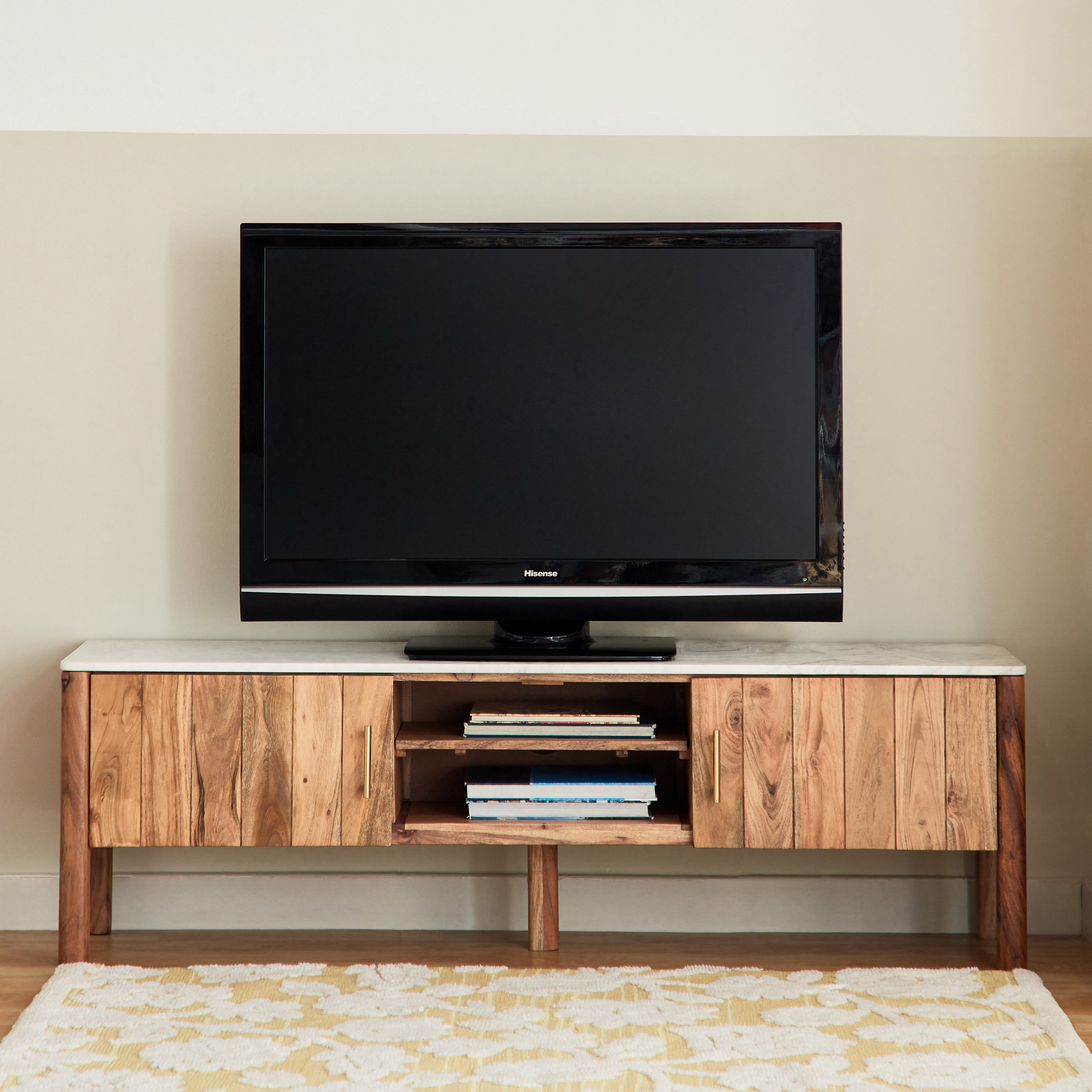 Midtown Marble Top and Solid Wood TV Unit for TVs up to 70 inches-hbxlivingroom-mediaunitsandstorage-tvunits-image-2