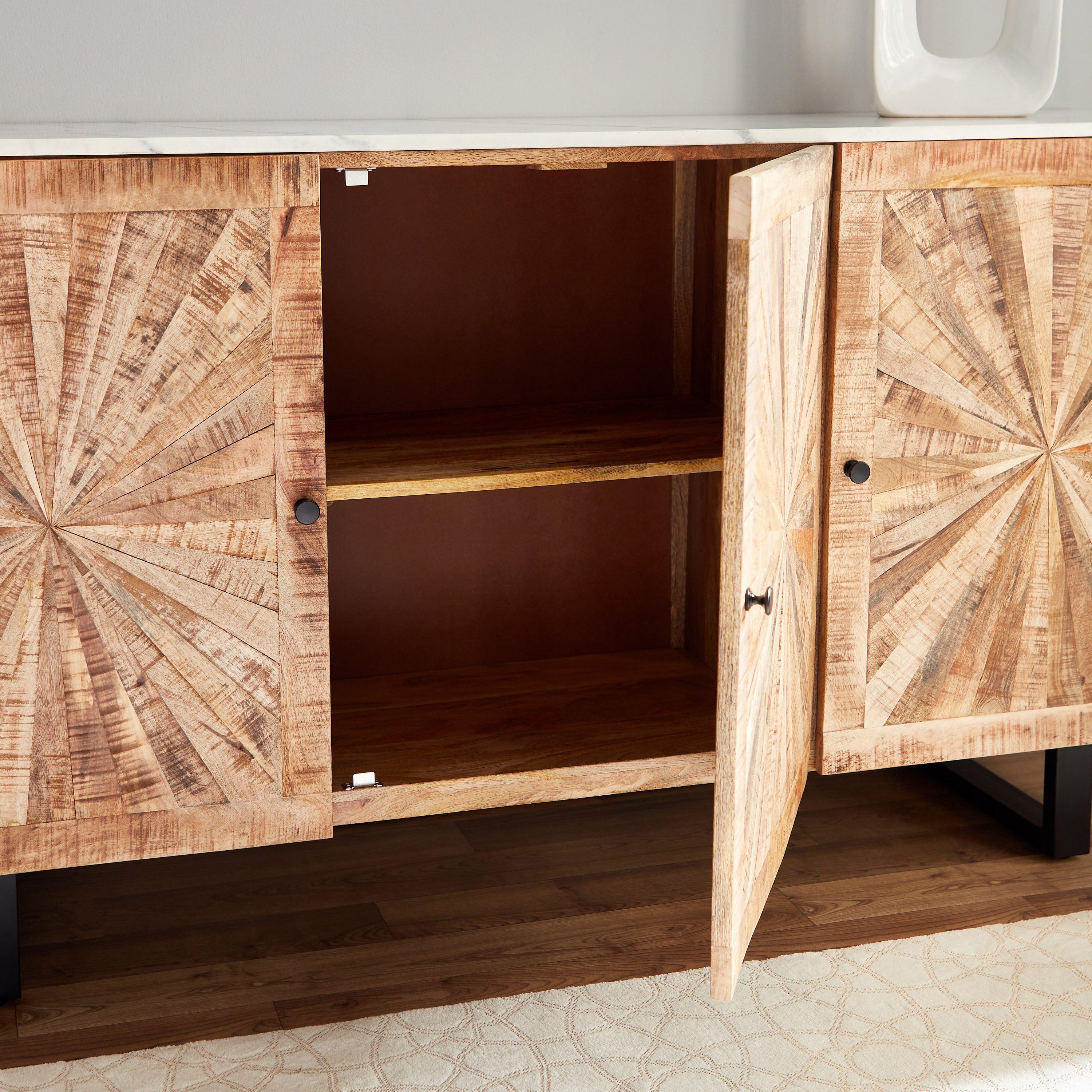 خزانة بوفيه جانبية من الخشب الصلب بـ3 أبواب وسطح رخام من فلوريا-hbxfurniture-diningroom-buffetsandsideboards-image-7
