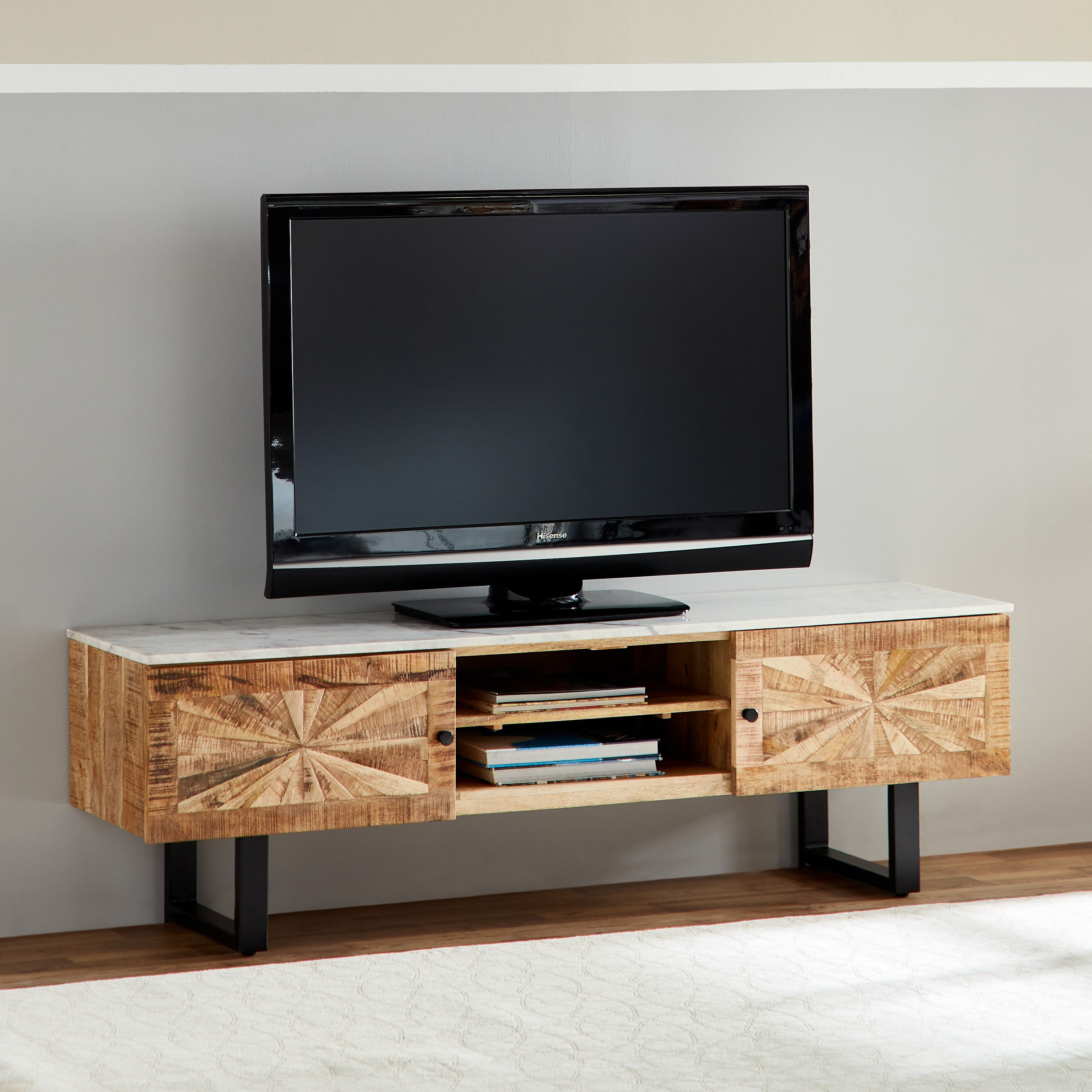 Wooden top tv deals unit