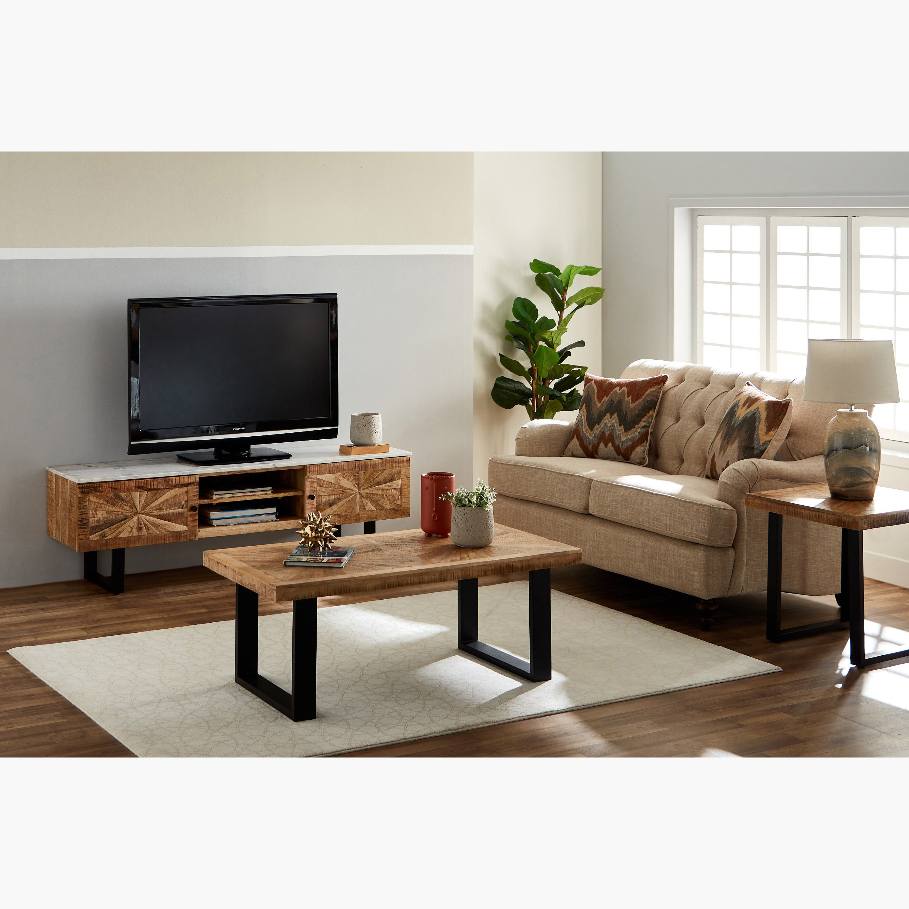 Cavon Florya 1.6 Metre Solid Wood TV Unit with Genuine Marble Top for TV up to 70 inches-hbxlivingroom-mediaunitsandstorage-tvunits-image-14