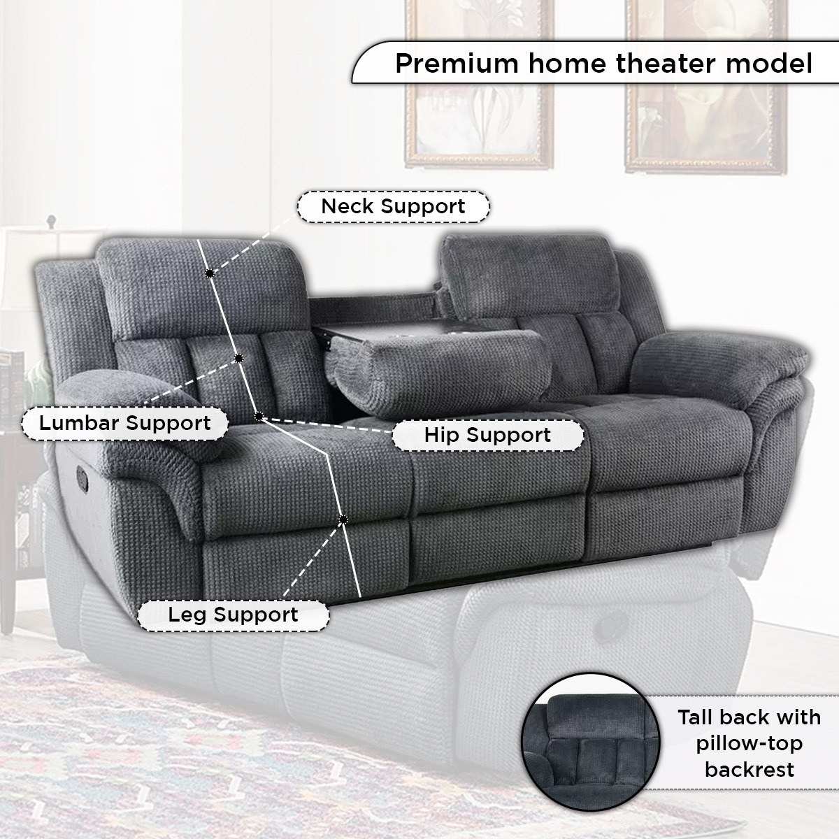 Stanford 3-Seater Fabric Recliner with Drop Down and 2 Cup Holders-hbxlivingroom-sofasandarmchairs-sofas-image-6