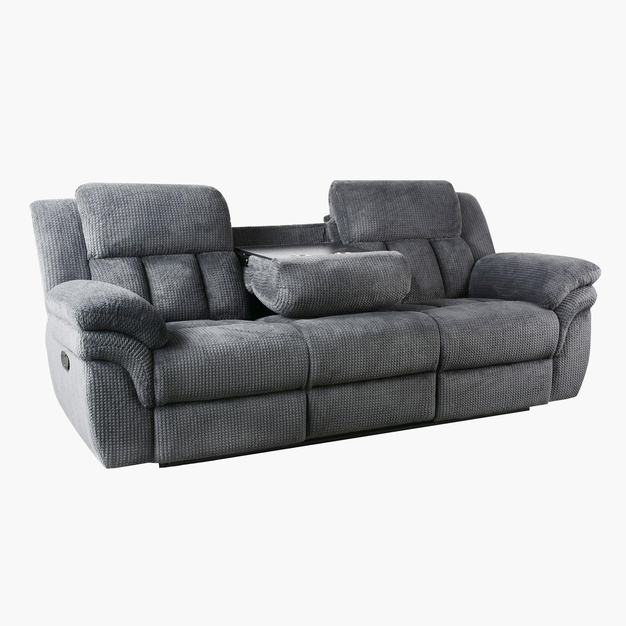 Stanford 3-Seater Fabric Recliner with Drop Down and 2 Cup Holders-hbxlivingroom-sofasandarmchairs-sofas-image-3