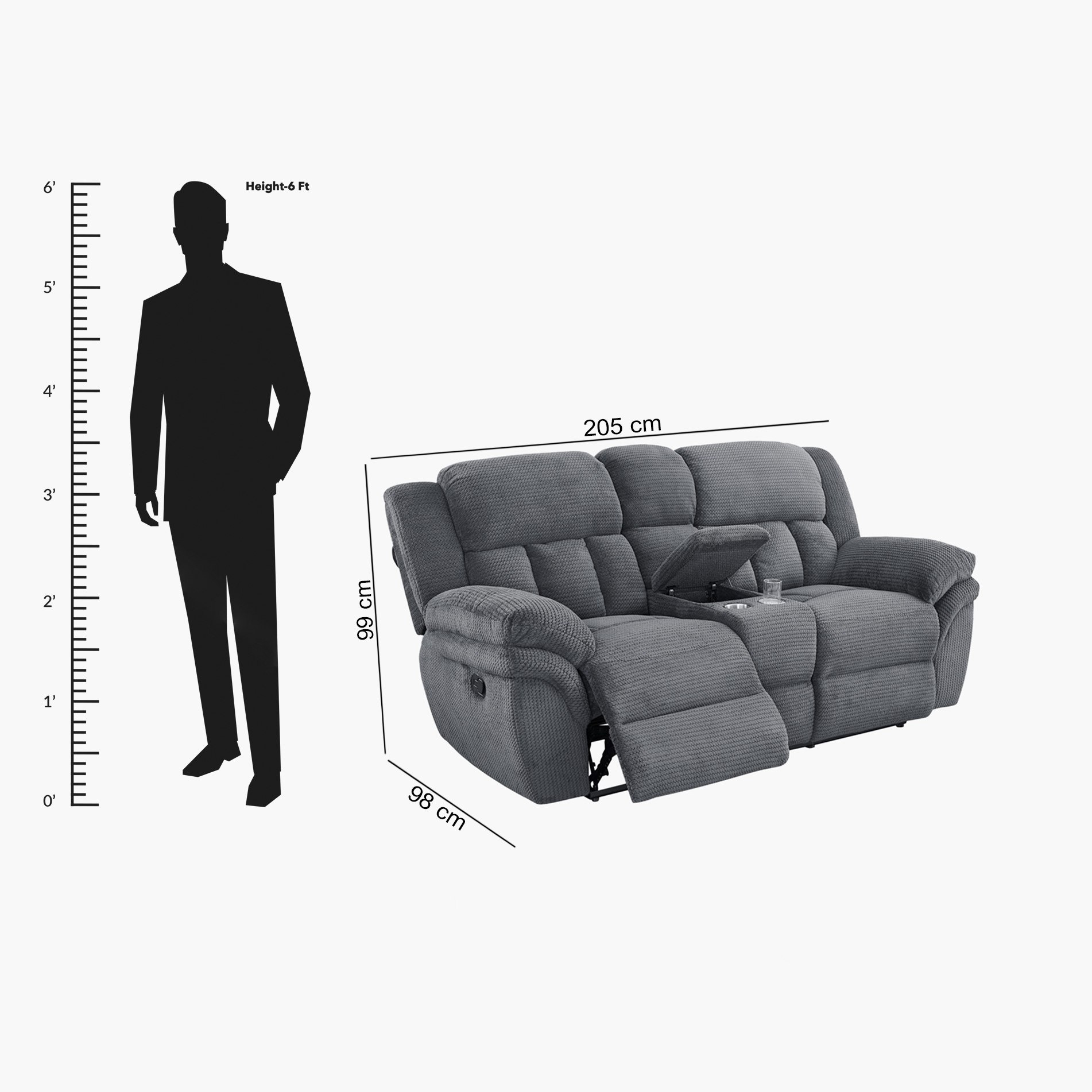كنبة استرخاء 2 مقاعد مع طاولة كونسول و2 حاملات أكواب من ستانفورد-hbxlivingroom-sofasandarmchairs-sofas-image-11