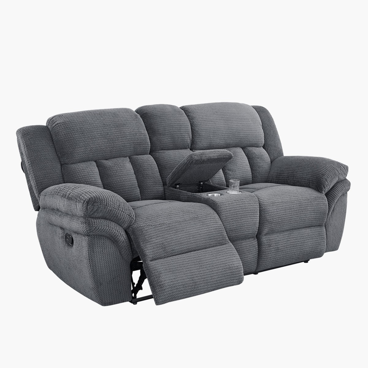 كنبة استرخاء 2 مقاعد مع طاولة كونسول و2 حاملات أكواب من ستانفورد-hbxlivingroom-sofasandarmchairs-sofas-image-4