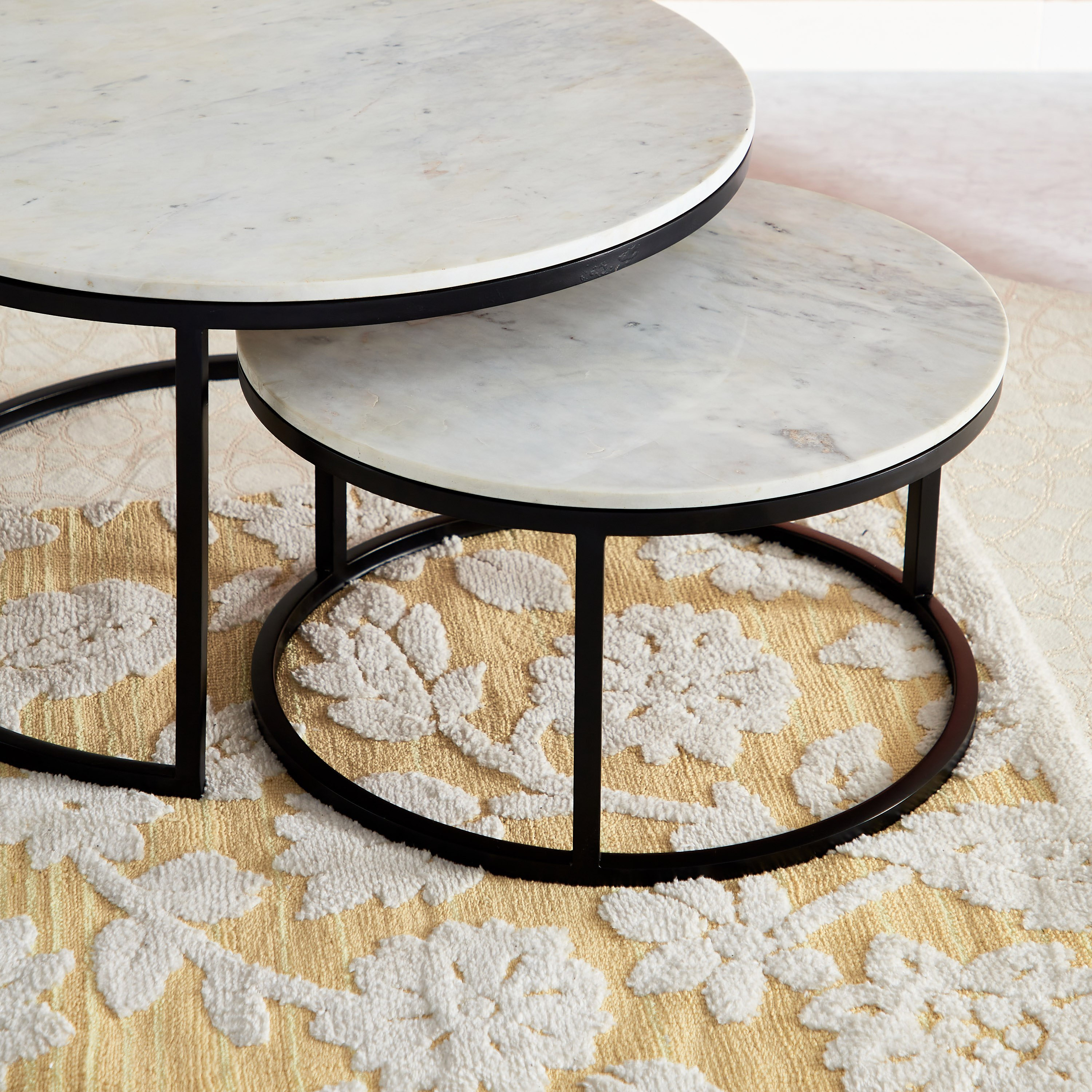 طقم طاولة قهوة مستديرة من قطعتين بسطح من الرخام الأصلي - هارفي من كافون-hbxlivingroom-tablesandstands-coffeetables-image-6
