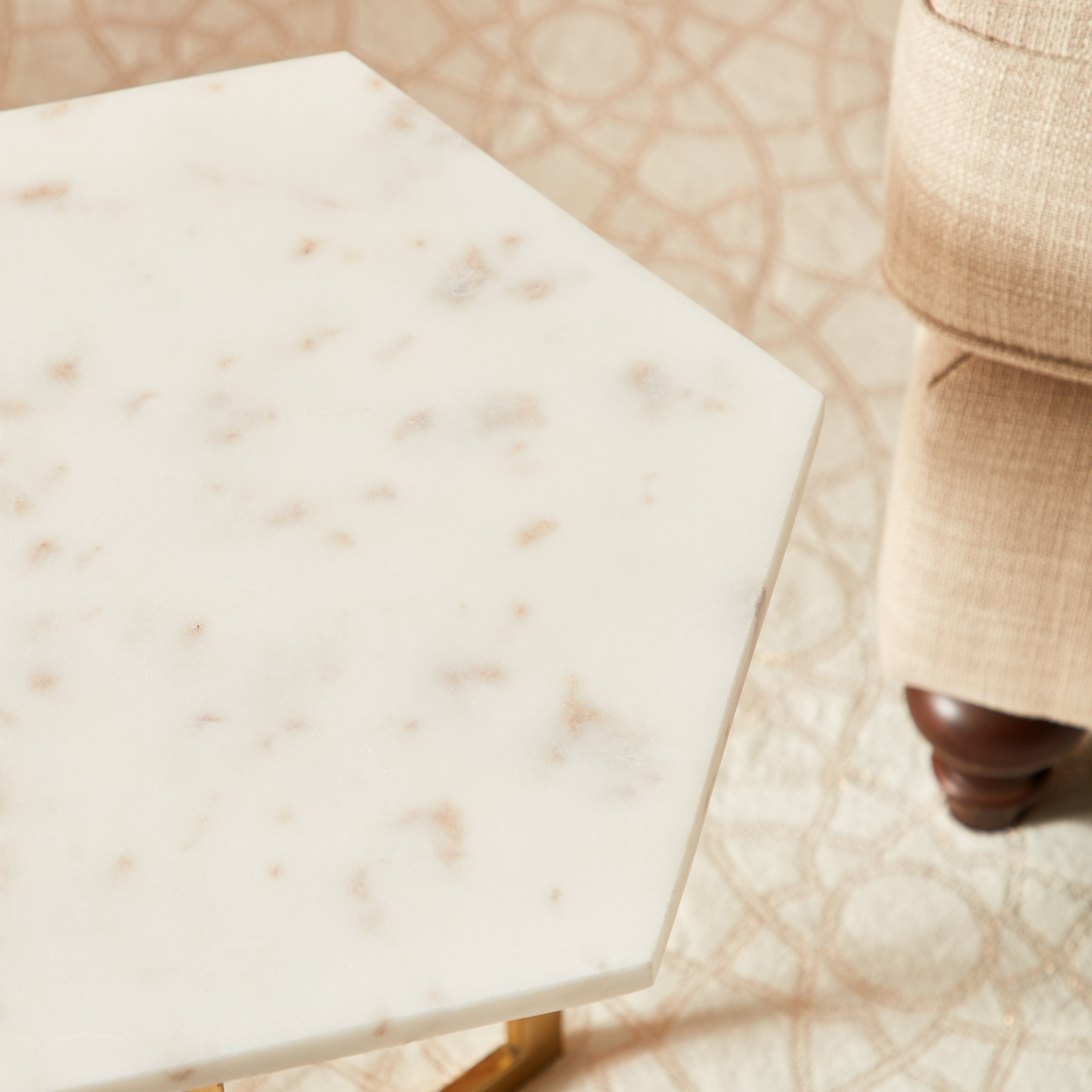 طاولة جانبية بسطح من الرخام الأصلي - ويلو-hbxfurniture-livingroom-endtables-image-3