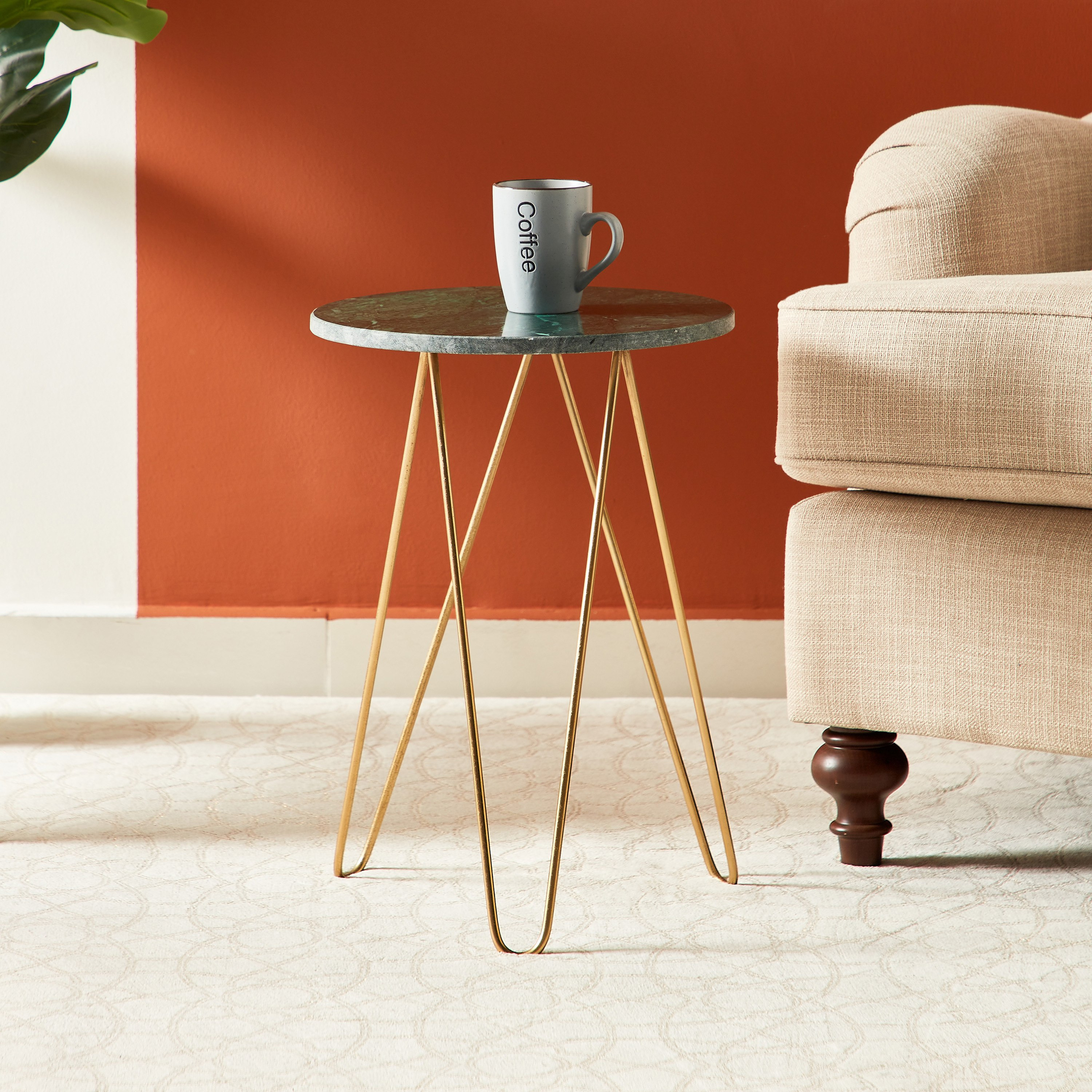 طاولة جانبية بسطح من الرخام الأصلي - إيفي من فيندرا -hbxfurniture-livingroom-endtables-image-1