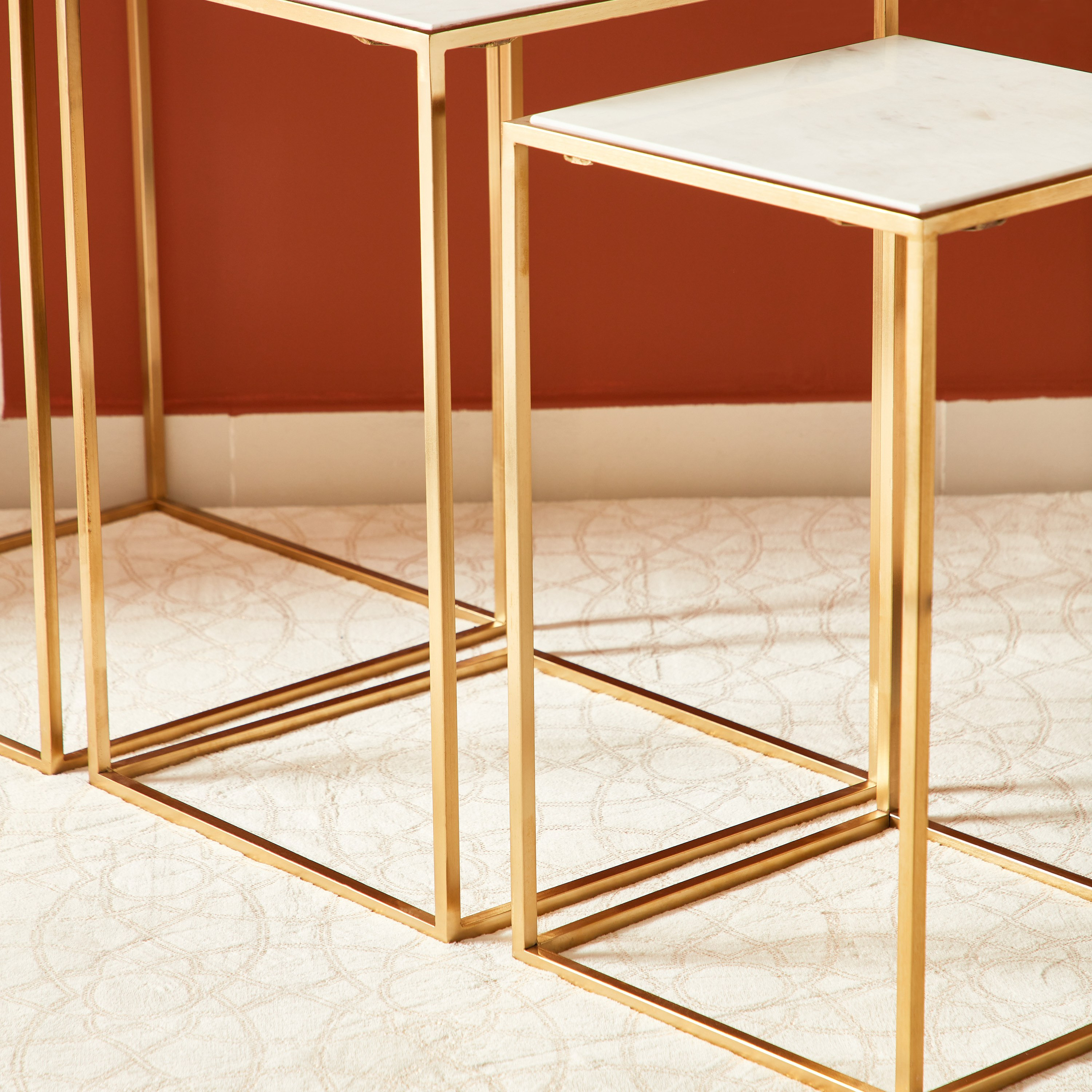 طقم طاولات متداخلة مربعة من 3 قطع بسطح من الرخام الأصلي - ويلو-hbxfurniture-livingroom-nestingtables-image-7
