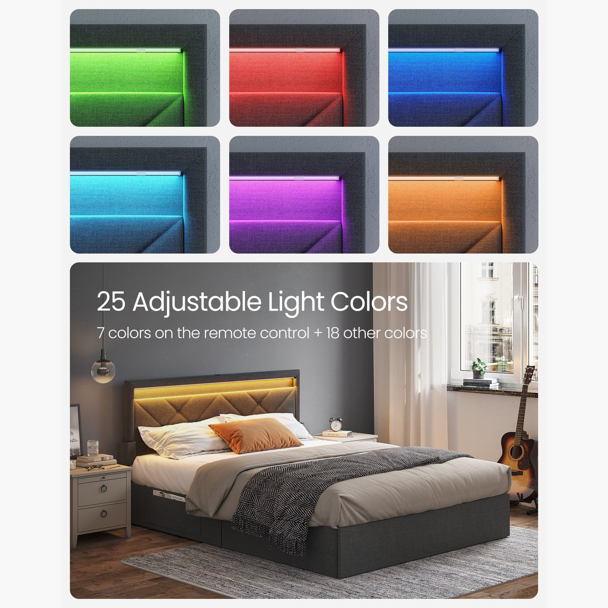 سرير كينج ذكي منجد 4 أدراج من أينشتاين - 150x200 سم-hbxbedroom-bedsandbedsets-beds-queen-image-13