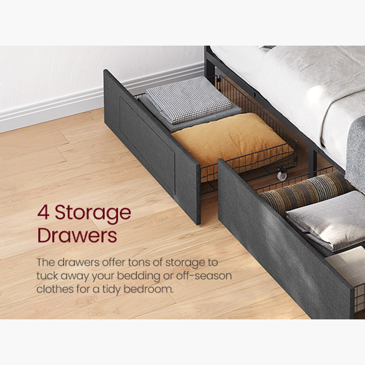 سرير كينج ذكي منجد 4 أدراج من أينشتاين - 150x200 سم-hbxbedroom-bedsandbedsets-beds-queen-image-5
