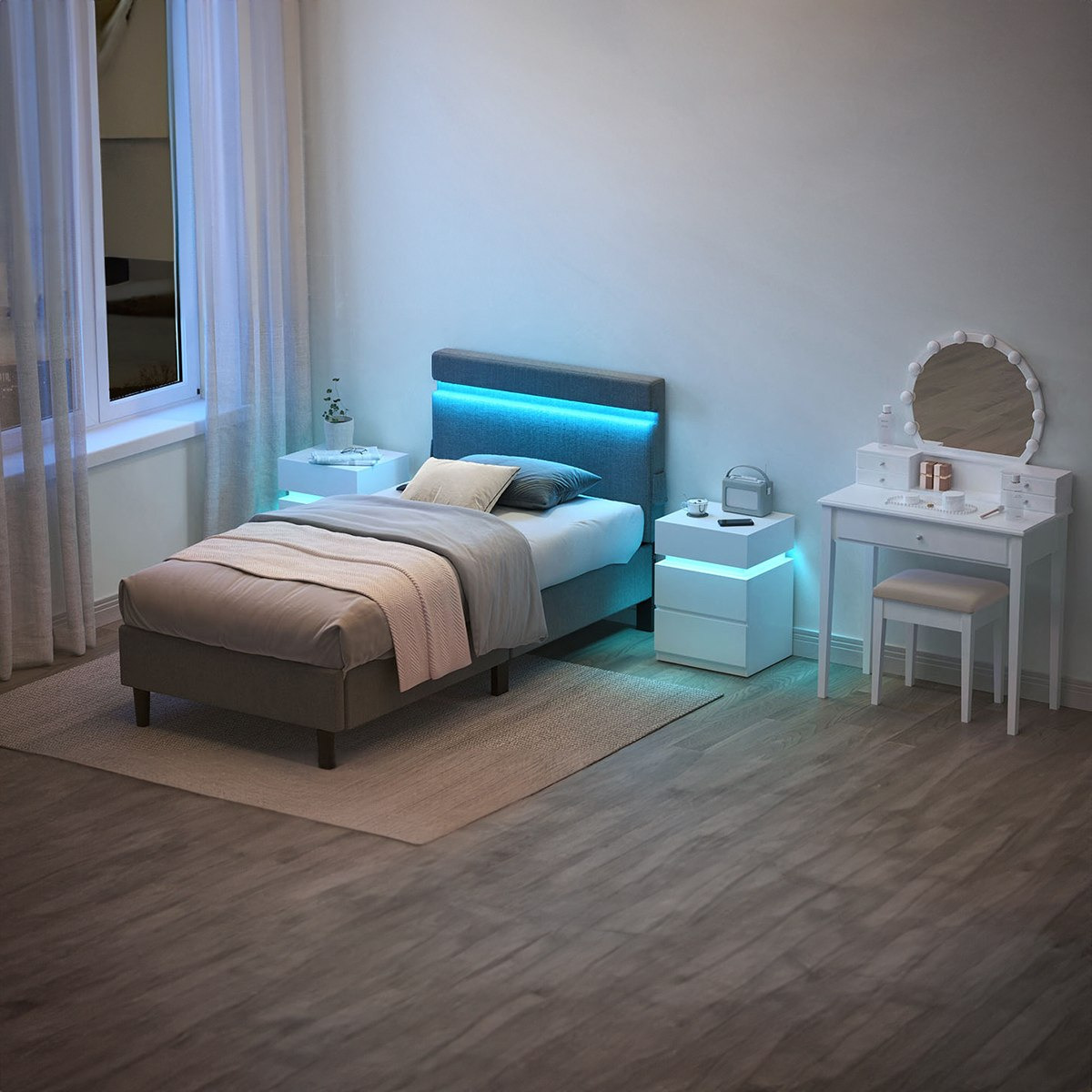Buy Einstein 3-Drawer Smart Nightstand Online in KSA | Homebox