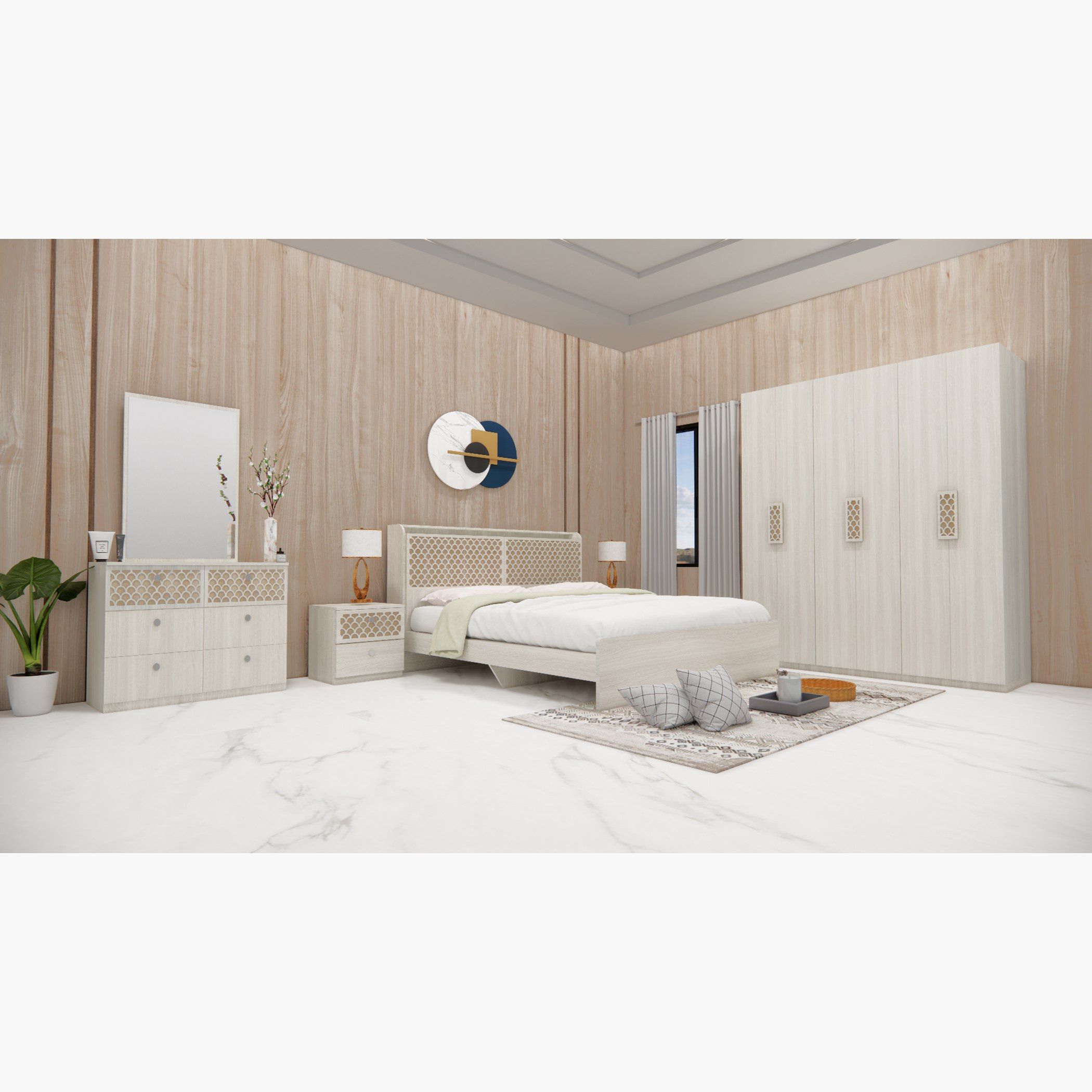 Richmond 5-Piece King Bedroom Set - 180x200 cm-hbxbedroom-bedsandbedsets-bedroomsets-king-image-19