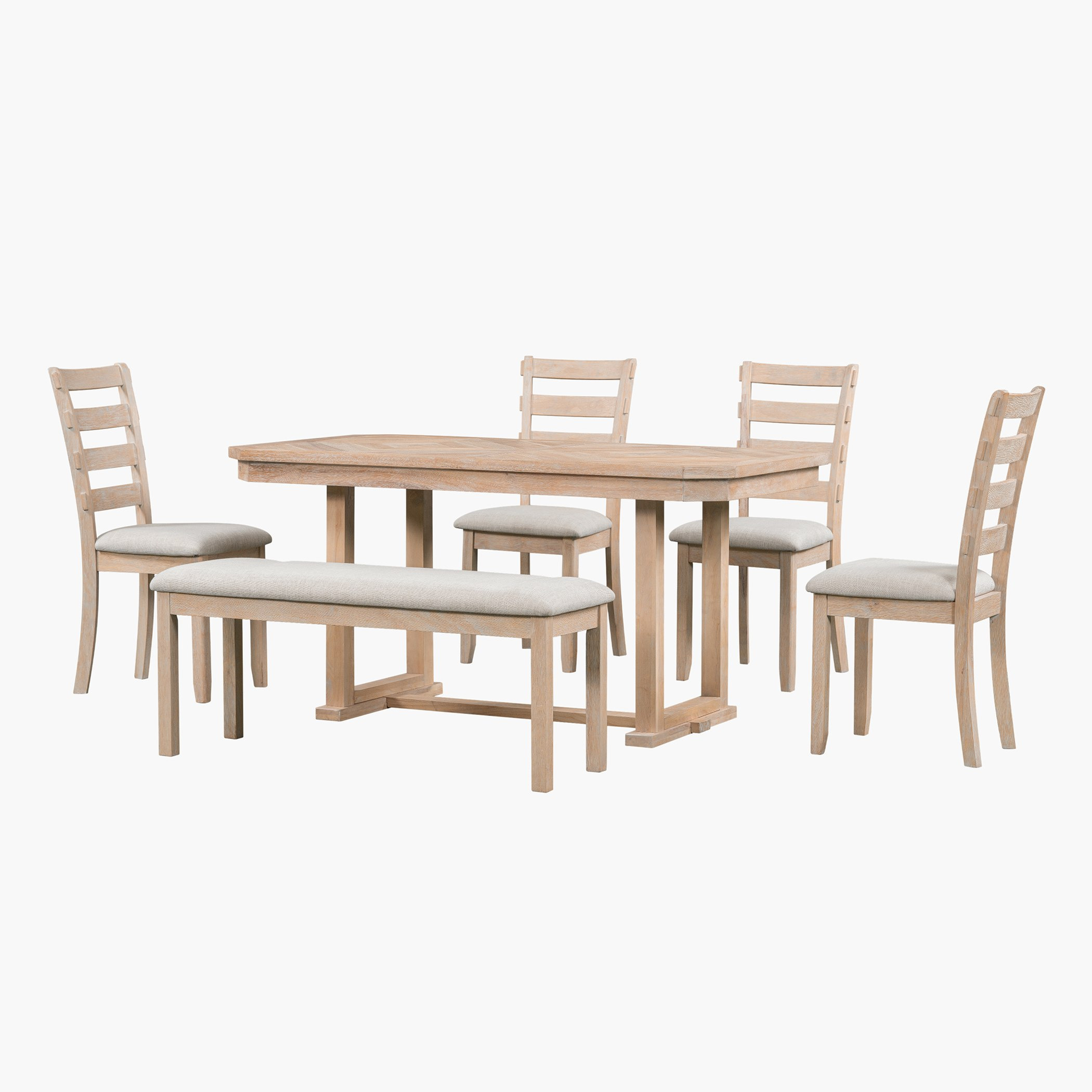 طقم سفرة 6 مقاعد مع مقعد بنش من شيفرون-hbxfurniture-diningtablesandsets-diningsets-sixseater-image-8