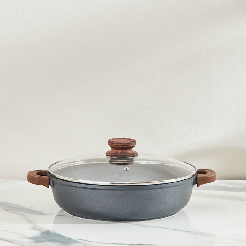 La Cucina Die Cast Induction Shallow Pot - 3.5 L-Cookware-image-1