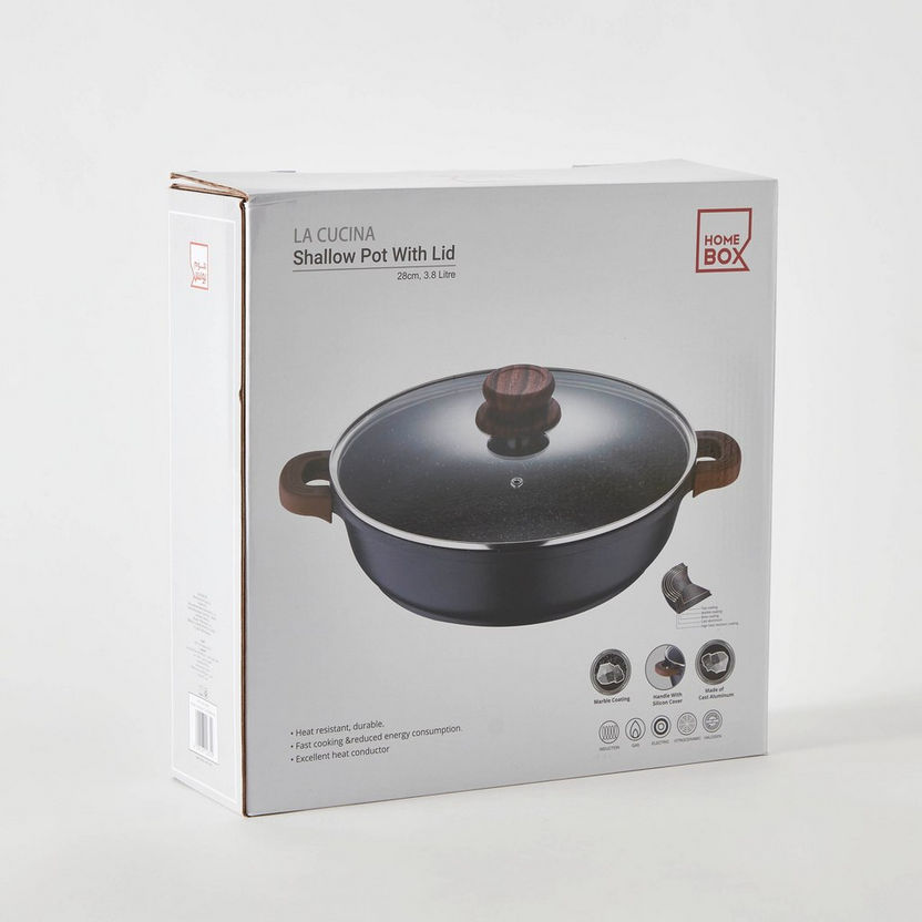 La Cucina Die Cast Induction Shallow Pot - 3.5 L-Cookware-image-6