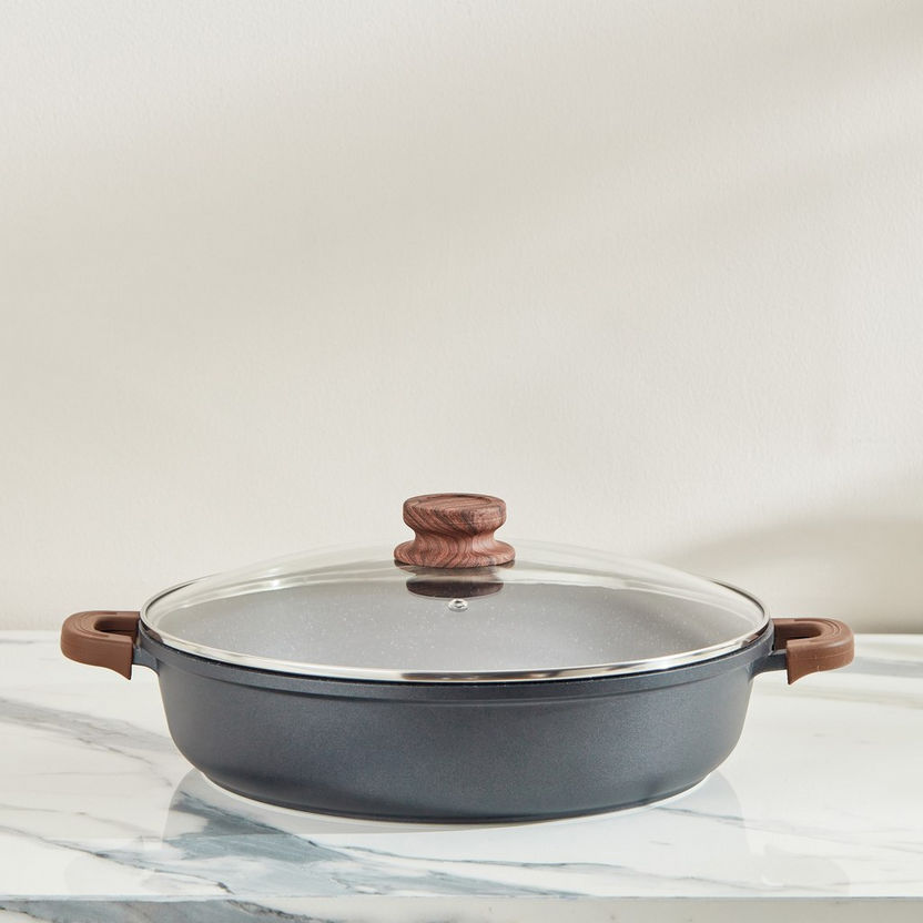 La Cucina Die Cast Induction Shallow Pot - 4.8 L-Cookware-image-1