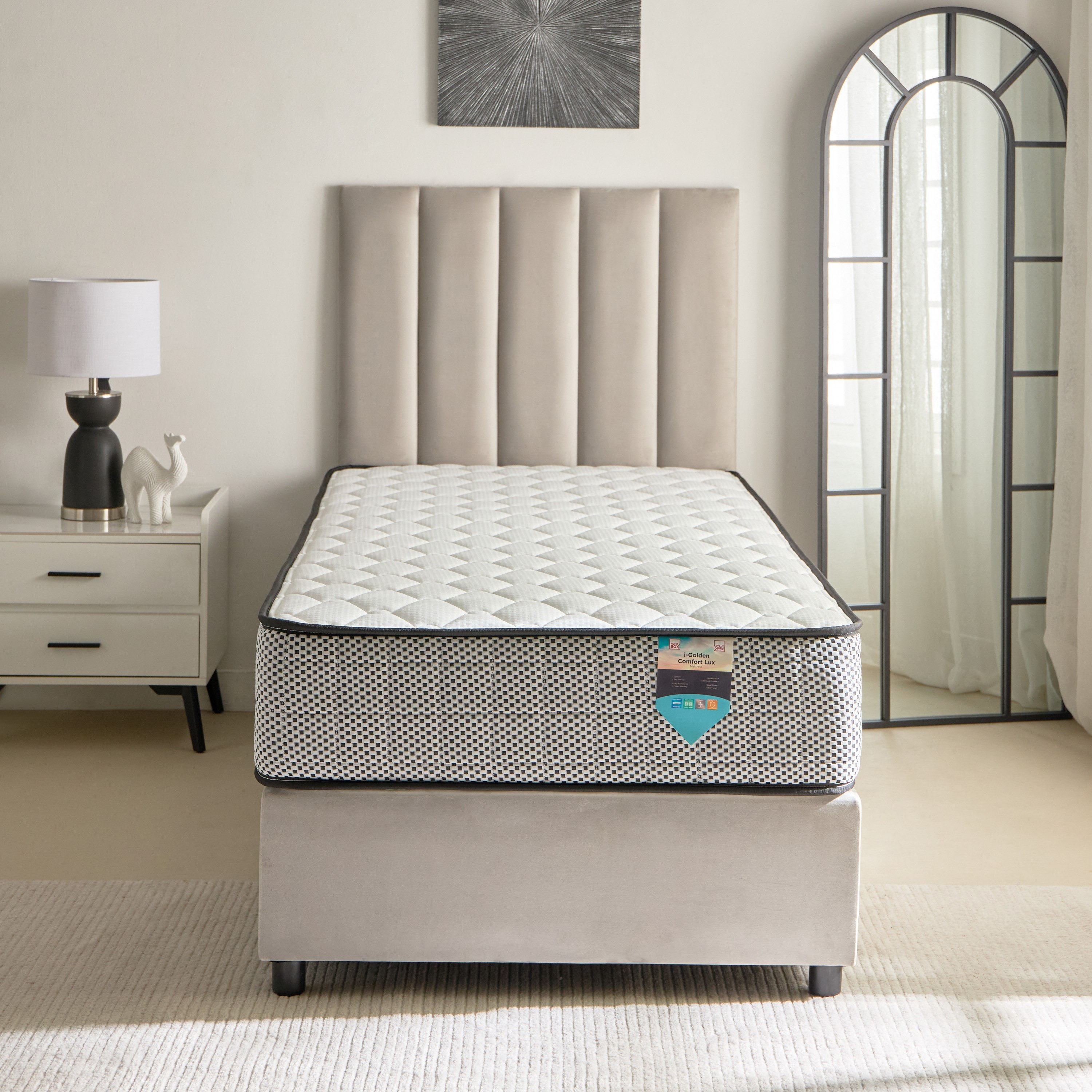 SleepNest iGolden Comfort Lux Medium Firm Pocket Spring Single Mattress - 90x190x25 cm-hbxfurniture-bedroom-mattresses-single-image-3