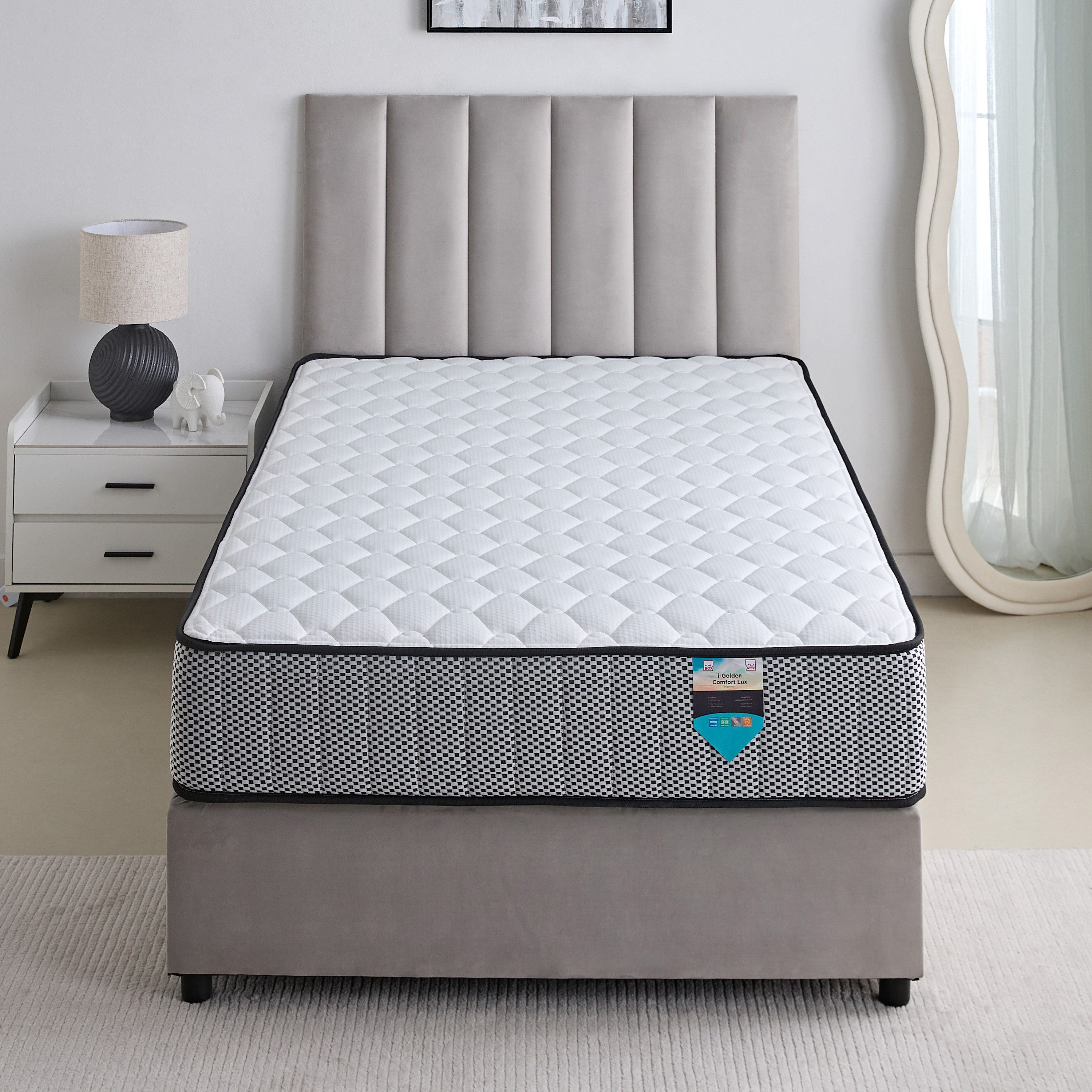 SleepNest iGolden Comfort Lux Medium Firm Pocket Spring Queen Mattress - 140x200x25 cm-hbxbedroom-mattresses-queen-image-3