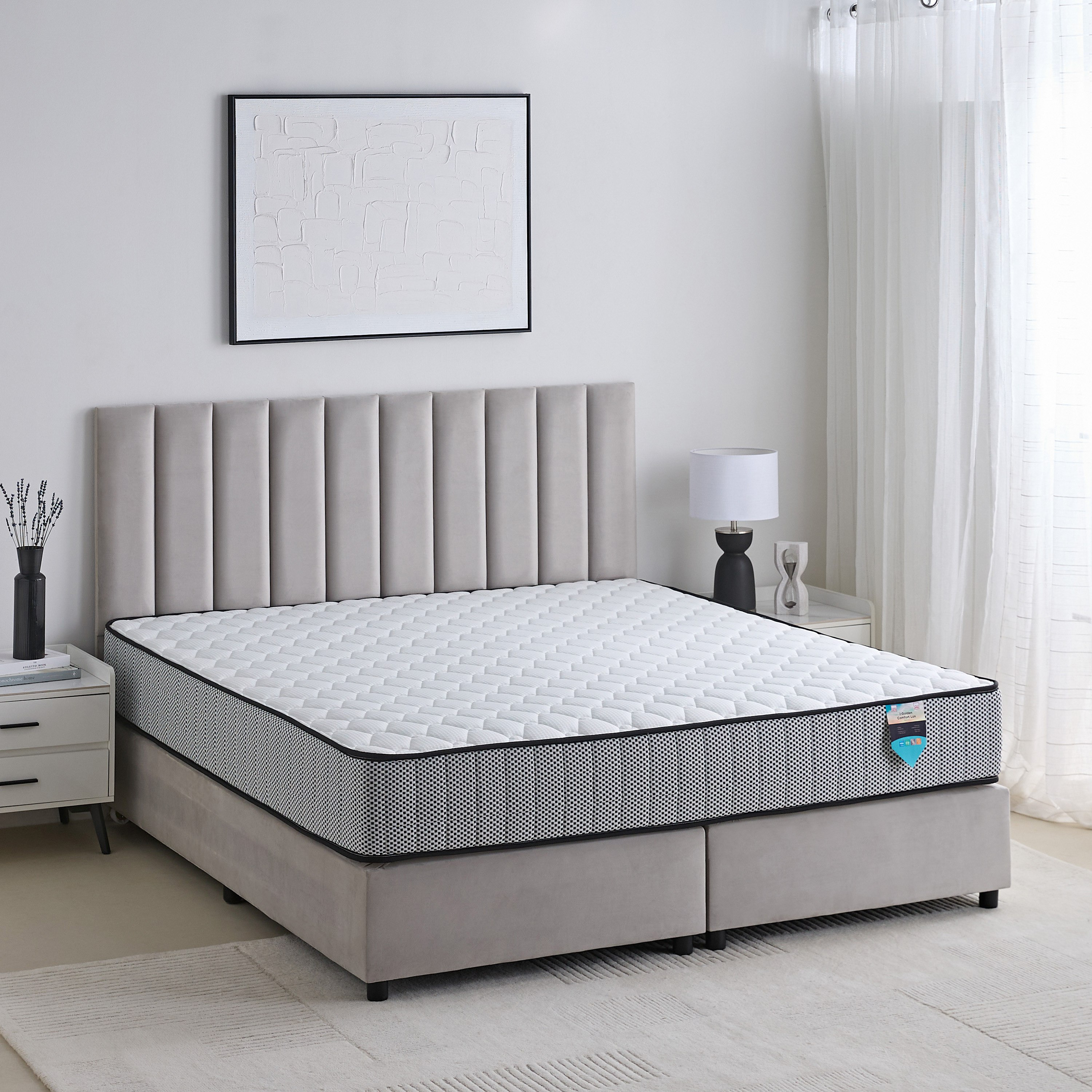 SleepNest iGolden Comfort Lux Medium Firm Pocket Spring Super King Mattress - 200x200x25 cm-hbxfurniture-mattresses-superking-image-2