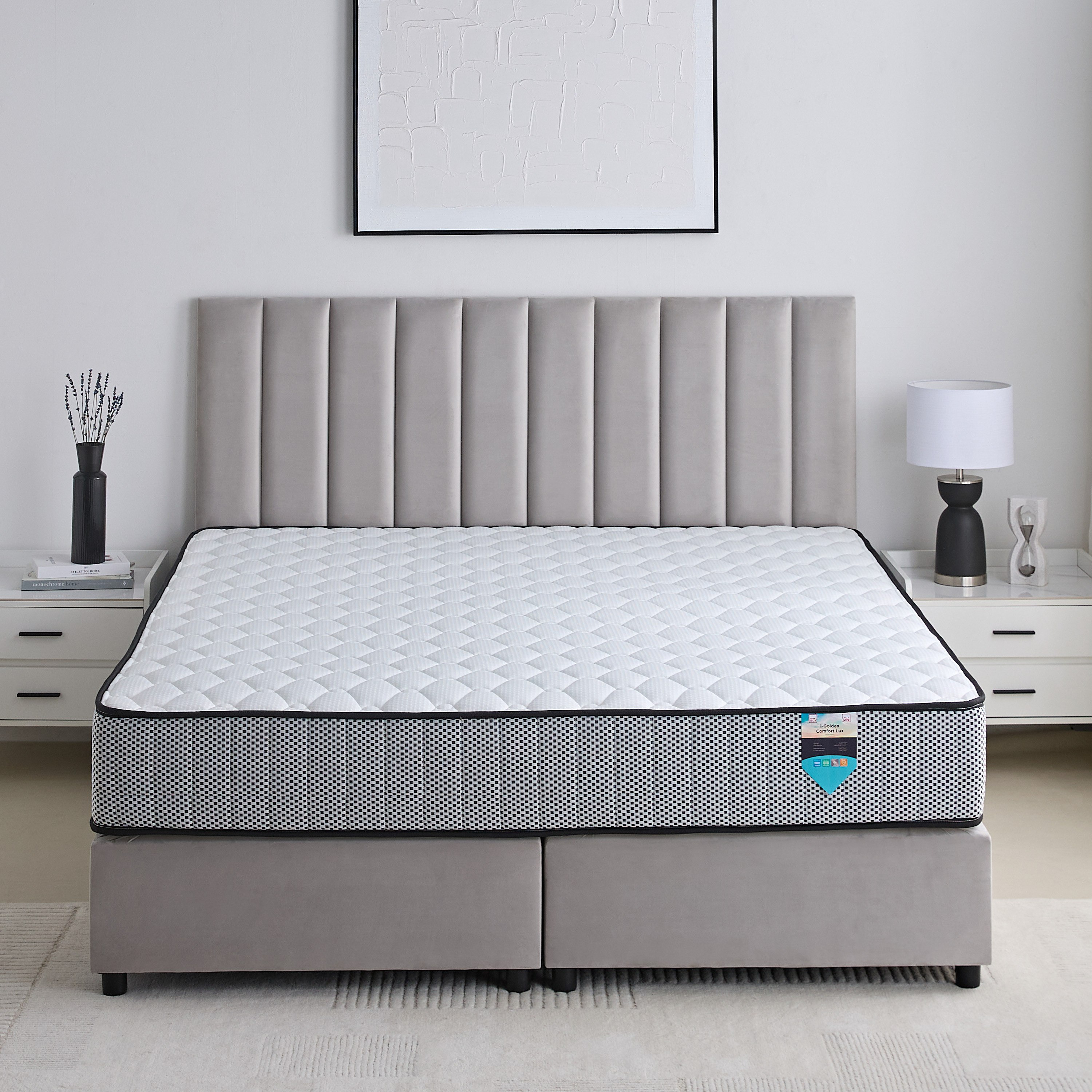SleepNest iGolden Comfort Lux Medium Firm Pocket Spring Super King Mattress - 200x200x25 cm-hbxfurniture-mattresses-superking-image-3
