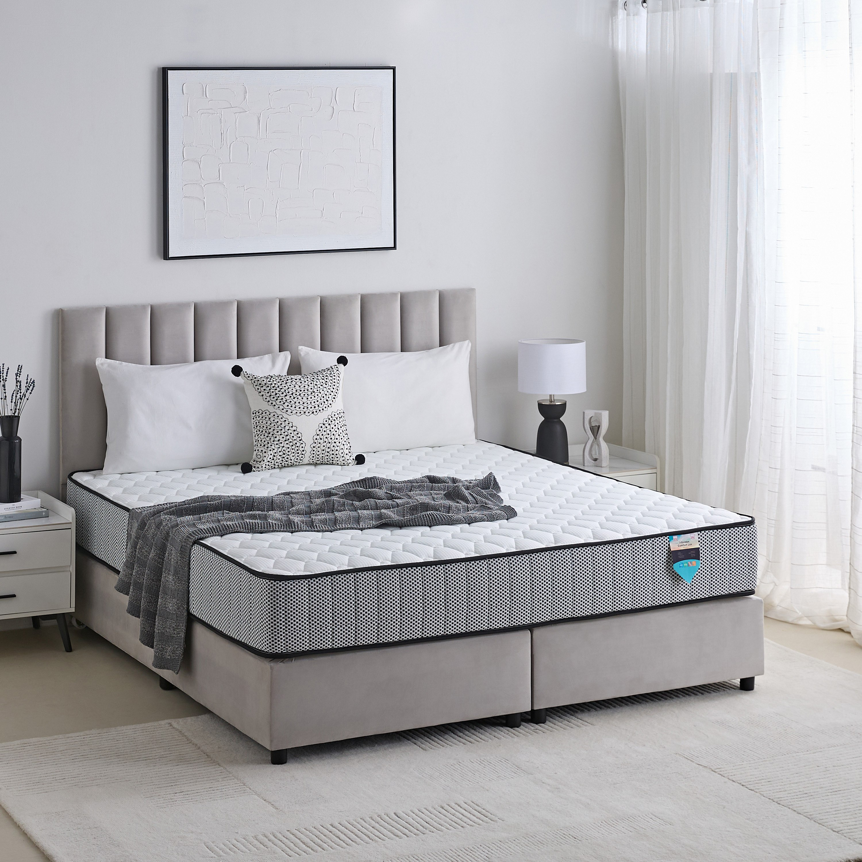 SleepNest iGolden Comfort Lux Medium Firm Pocket Spring Super King Mattress - 200x200x25 cm-hbxfurniture-mattresses-superking-image-9