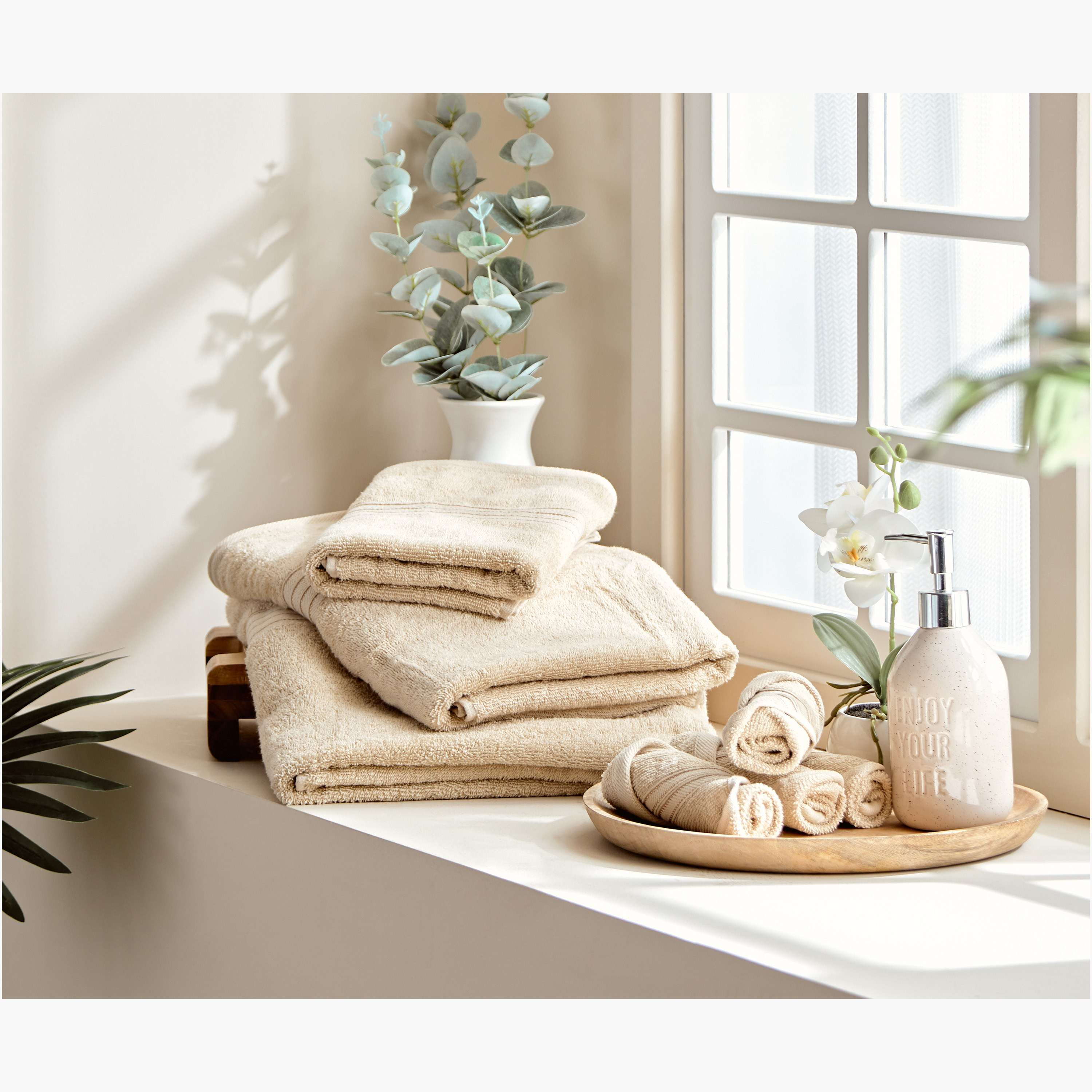 طقم مناشف وجه ممشطة 4 قطع من إسنشيال- 30x30 سم-hbxbathroom-bathroomtextiles-image-4
