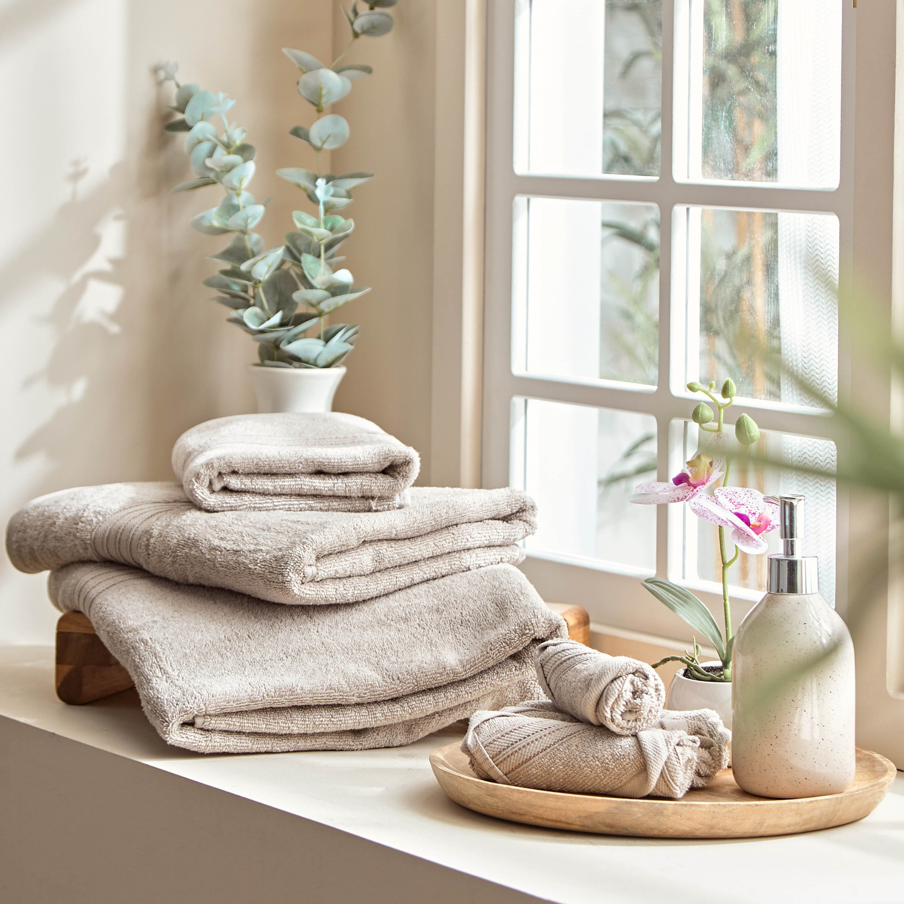 طقم مناشف وجه ممشطة 4 قطع من إسنشيال- 30x30 سم-hbxbathroom-bathroomtextiles-image-4