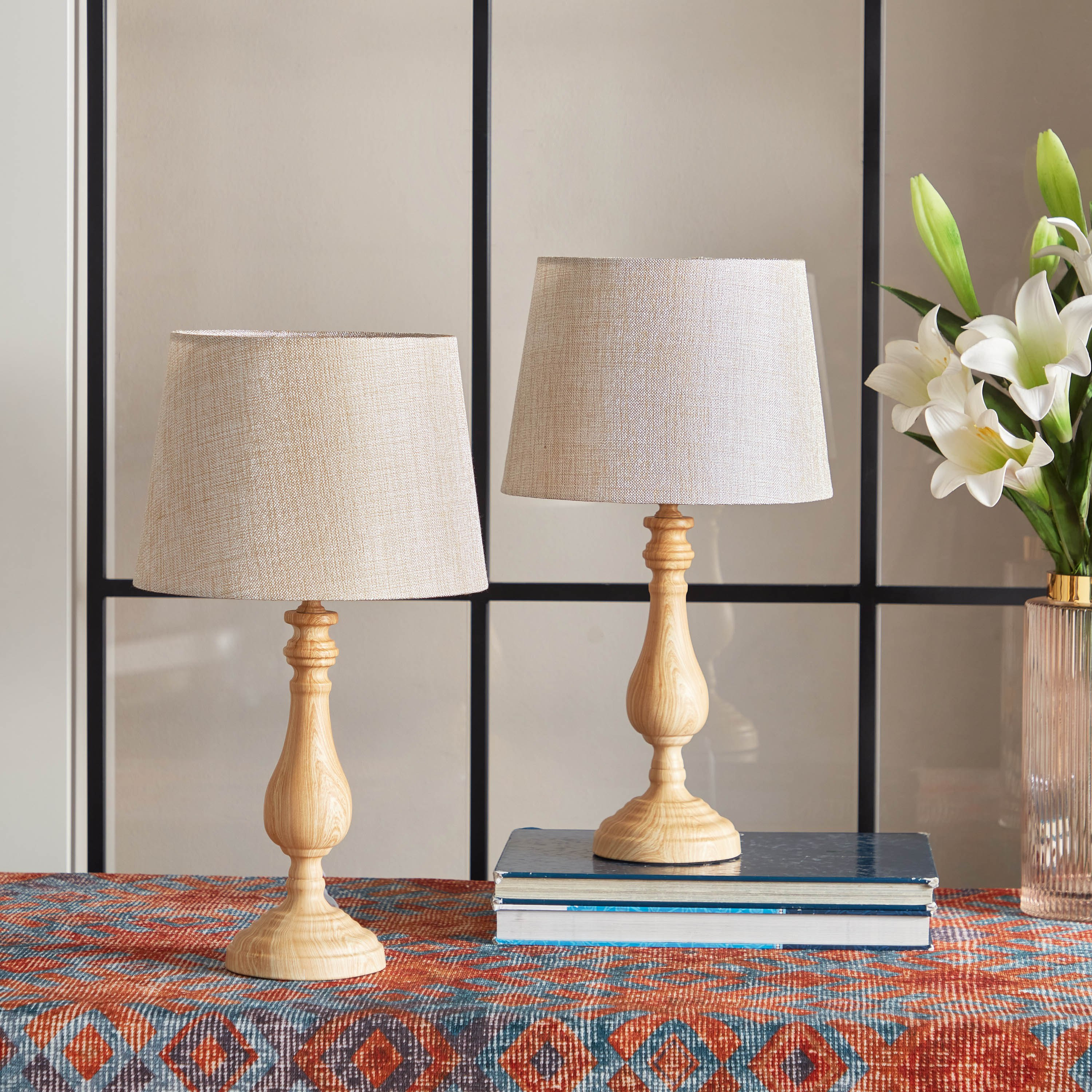 Scotia 2 Piece Metal Table Lamp Set 45 cm