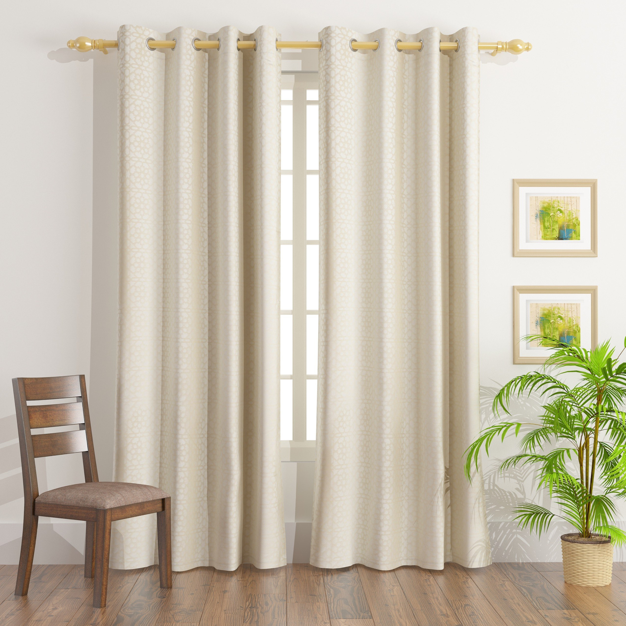 طقم ستائر جاكار قطعتين من زايلا - 240x135 سم-hbxhomeware-hbxdecorandfurnishings-image-1