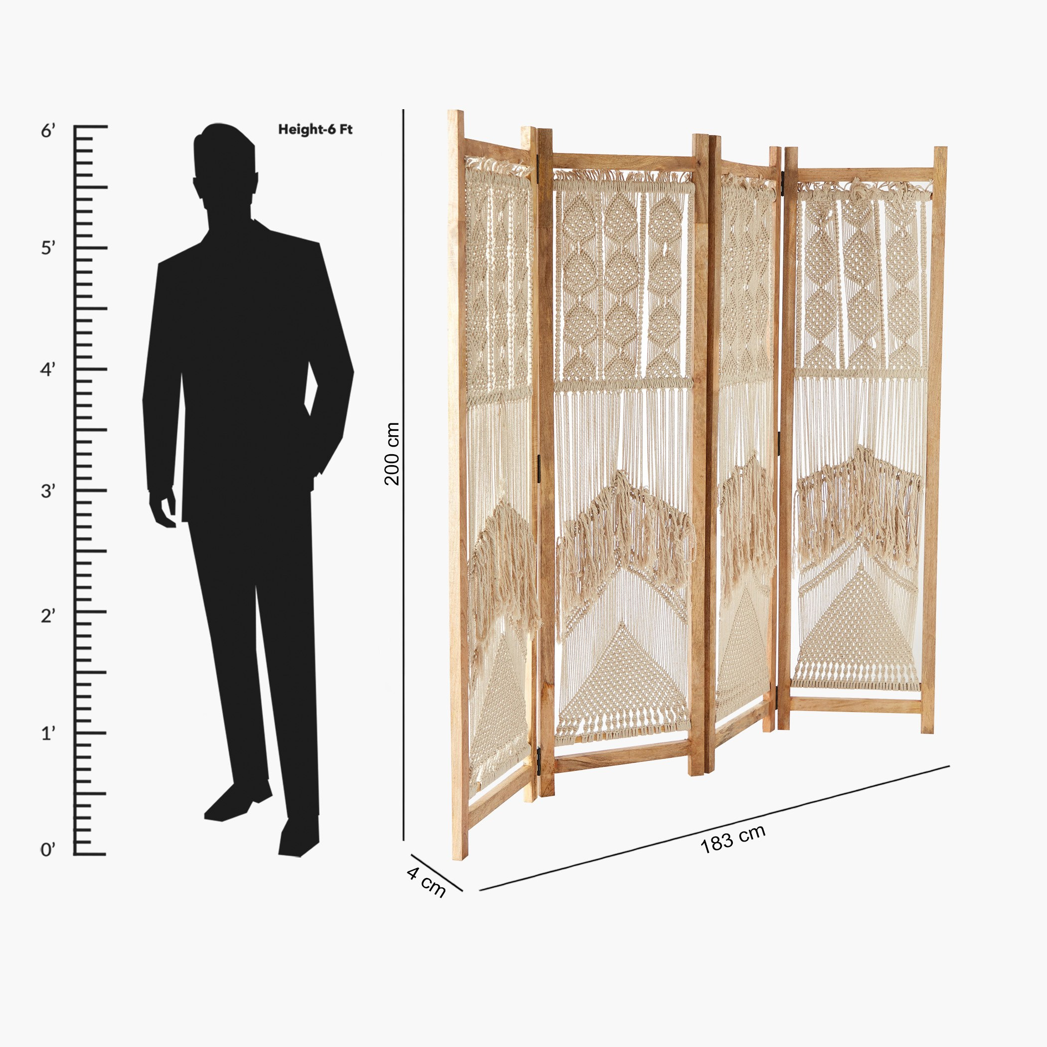 Macrame 4-Panel Room Divider Screen-hbxfurniture-office-bookcases-image-11
