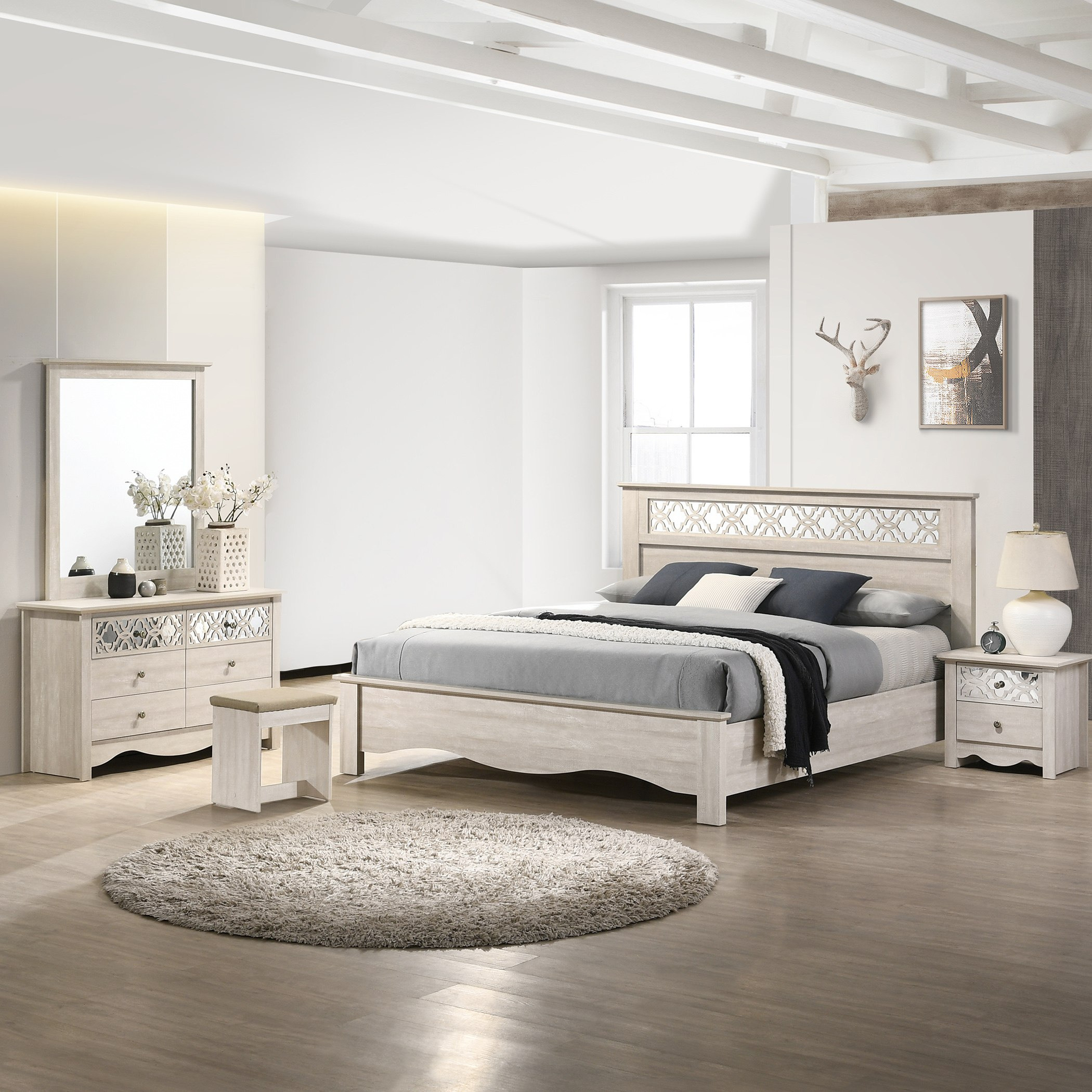 طقم غرفة نوم كينج 6 قطع من مراكش - 180x200 سم-hbxbedroom-bedsandbedsets-bedroomsets-king-image-1
