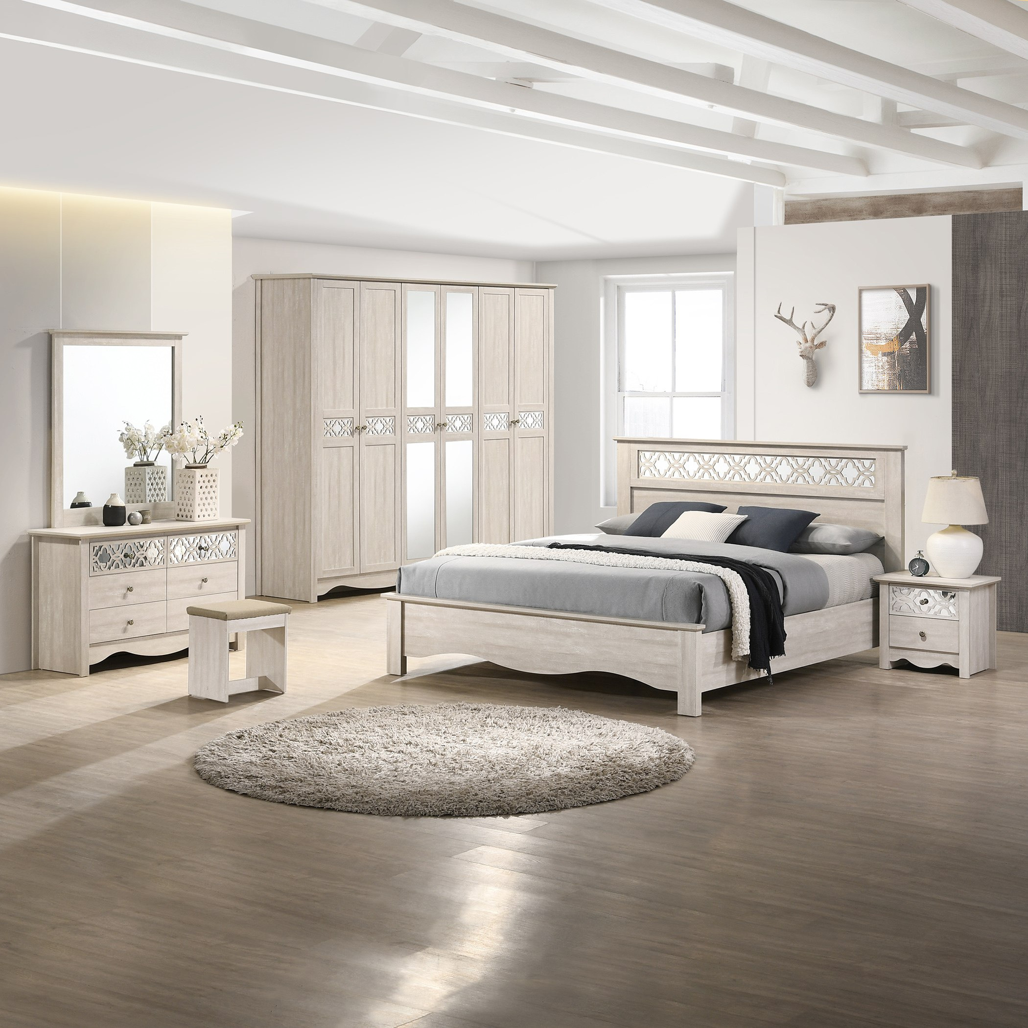 طقم غرفة نوم كينج 6 قطع من مراكش - 180x200 سم-hbxbedroom-bedsandbedsets-bedroomsets-king-image-19