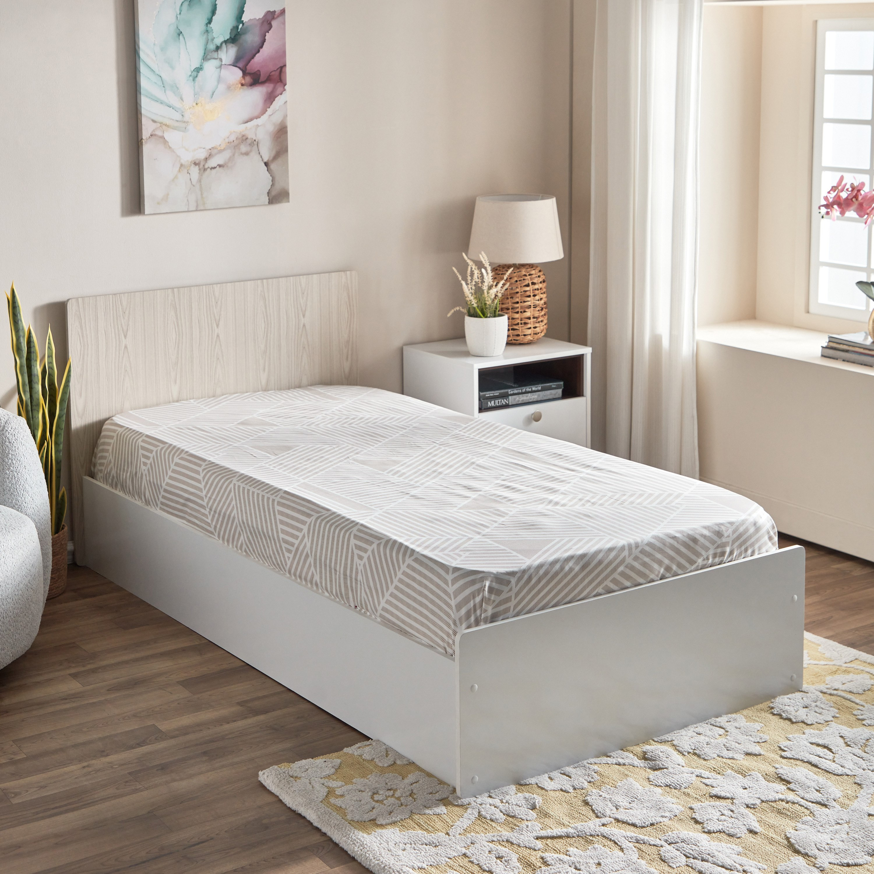 شرشف مطاطي فردي ألياف دقيقة بطبعات من أتلانتا - 90x200+25 سم-hbxhomeware-hbxbedroom-image-1