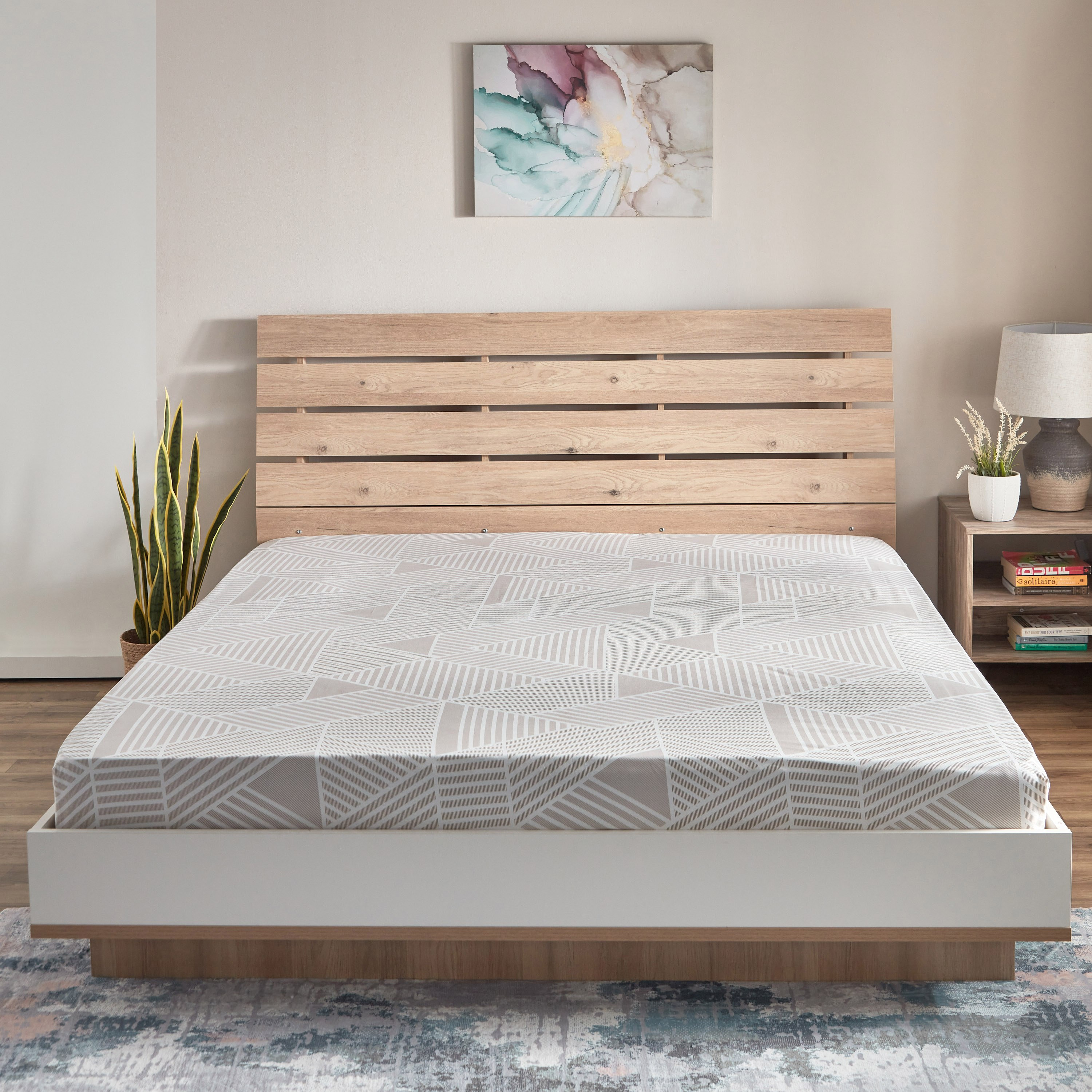 شرشف مطاطي كينج ألياف دقيقة بطبعات من أتلانتا - 180x200+25 سم-hbxhomeware-hbxbedroom-image-2