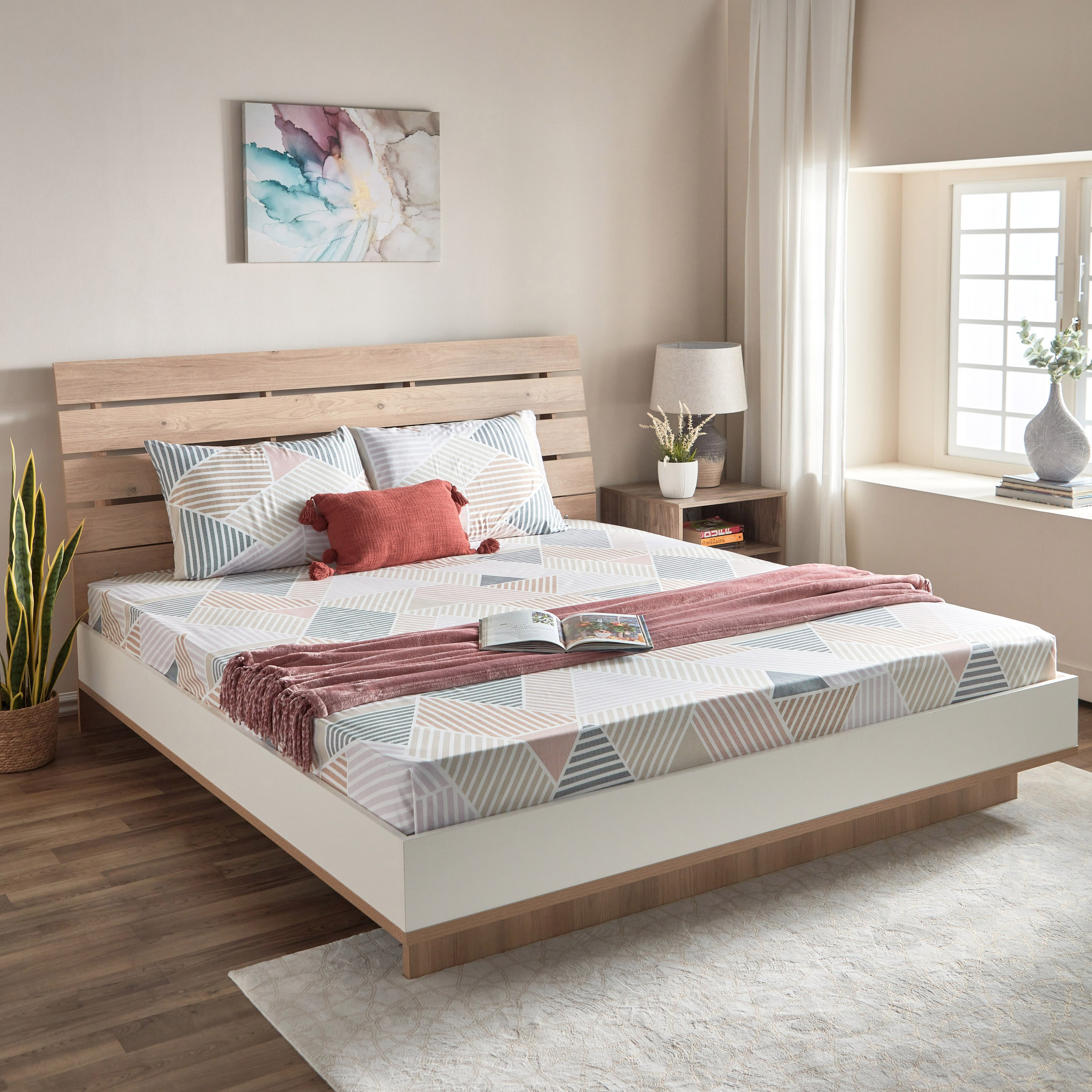 طقم شرشف مسطح كينج ألياف دقيقة 3 قطع بطبعات من أتلانتا - 240x260 سم-hbxhomeware-hbxbedroom-image-8