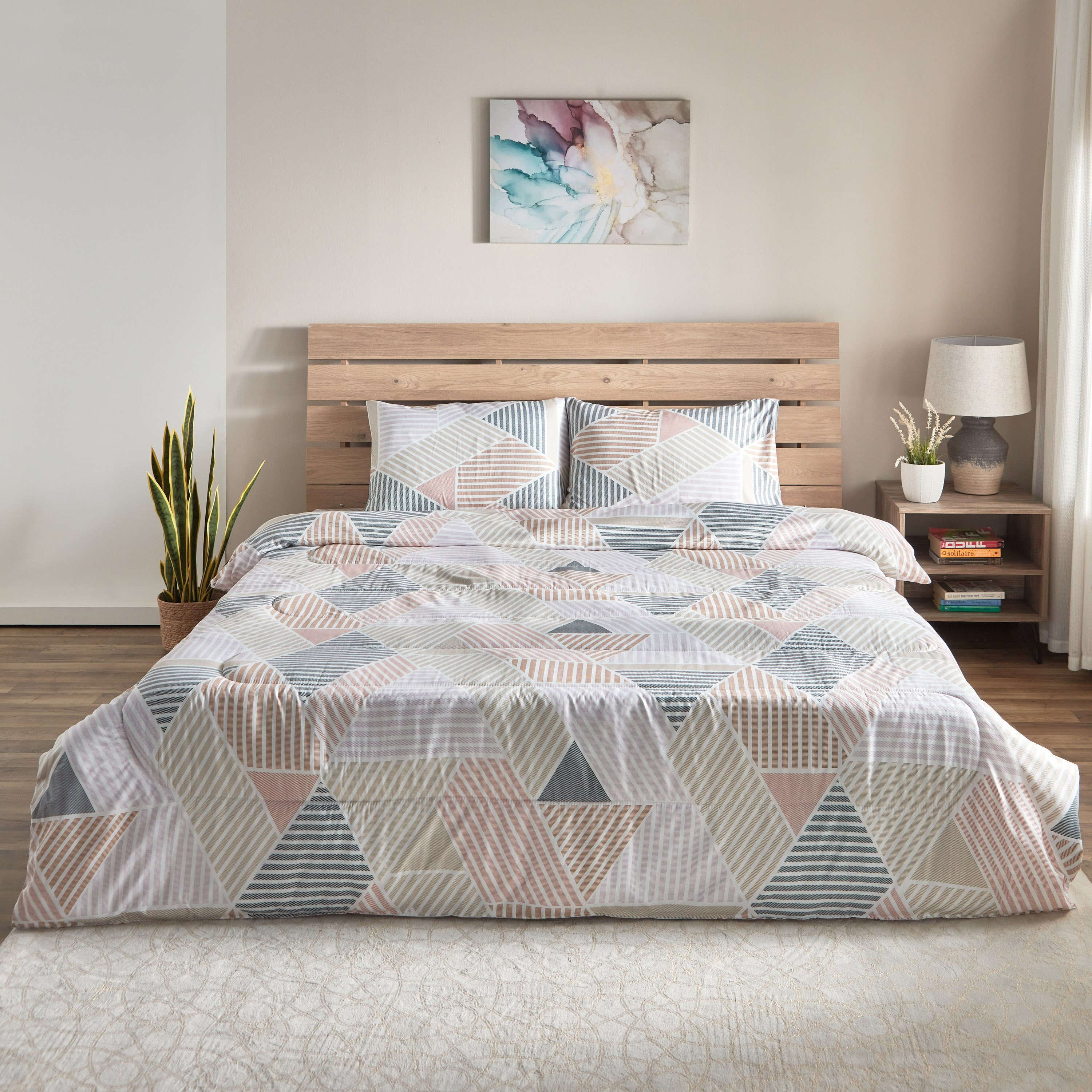 طقم لحاف كينج ألياف دقيقة بطبعات 3 قطع من أتلانتا - 220x240 سم-hbxhomeware-hbxdecorandfurnishings-image-2